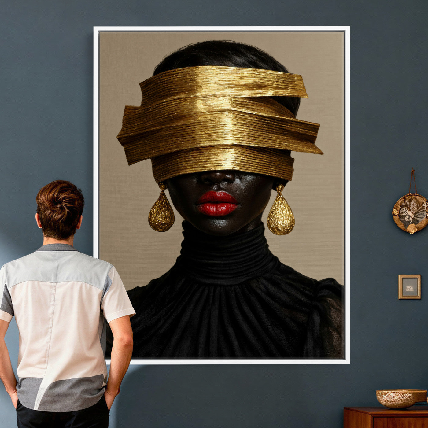 8151788X6-MGV-CV-24X36 - Abstract Afro American Women Wall Art Canvas Print