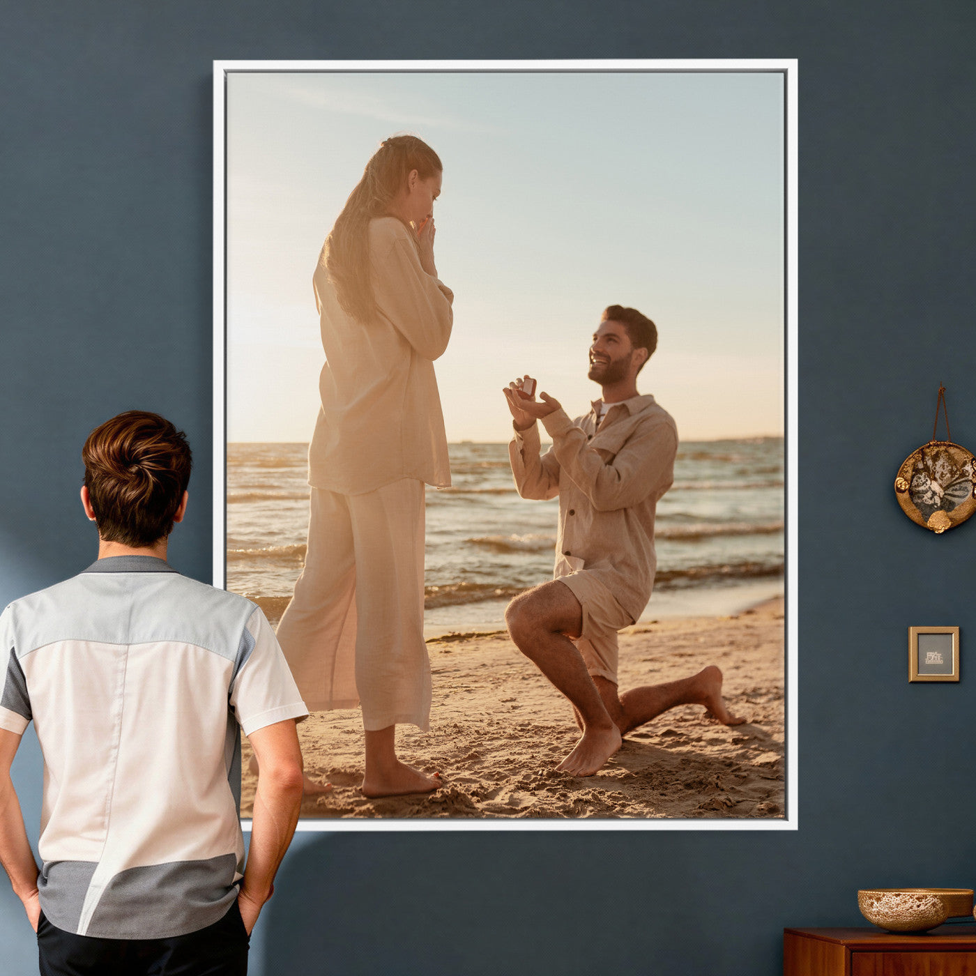 38460512D3-MGV-CV-24X36 - Custom Photo Canvas Print, Personalized Picture Wall Art, Your Image on Canvas, Family Portrait Gift