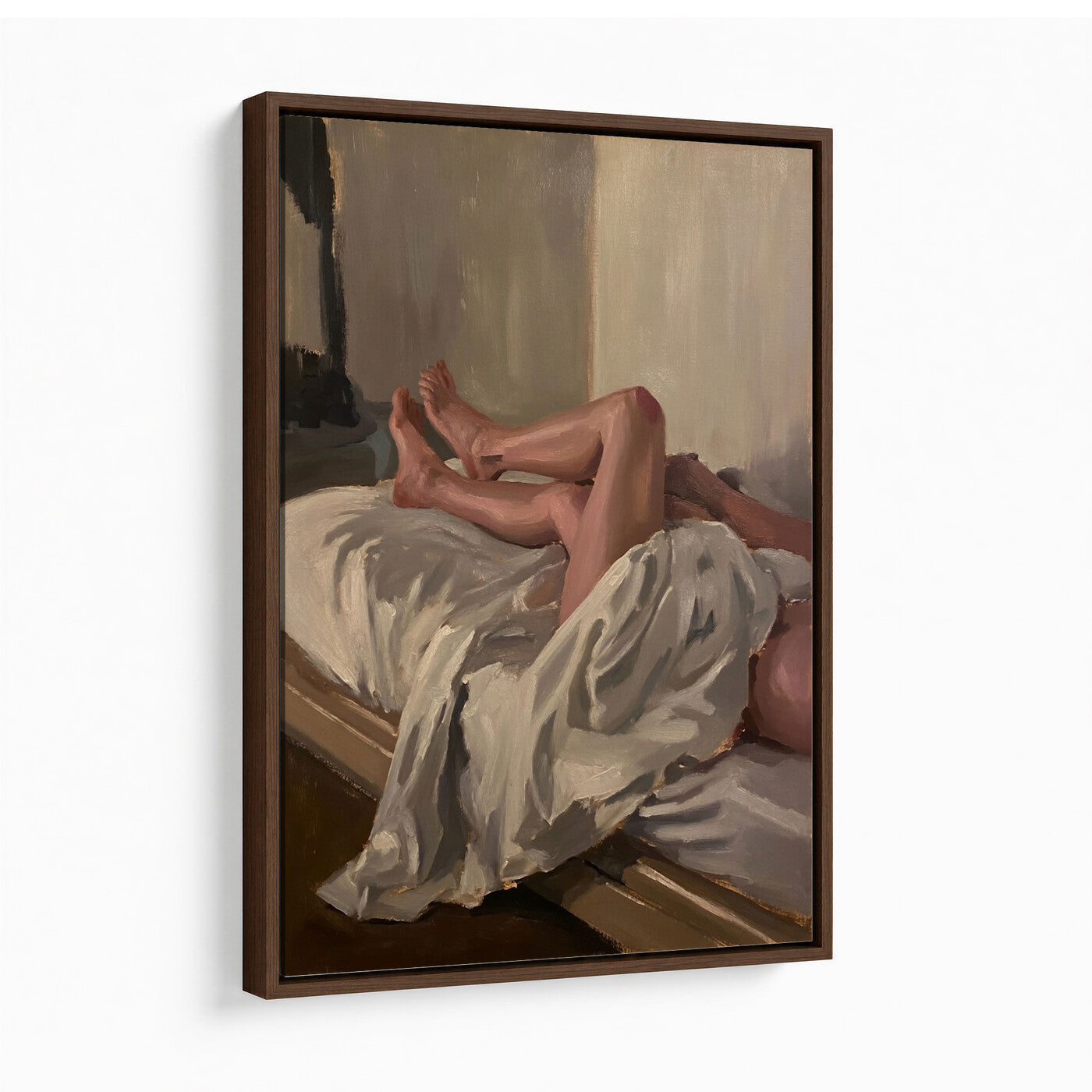 32200836-MGV-CV-24X36 - Gay Love in Bed Wall Art Canvas Print - Mood Impressionist Oil Painting Fine Art