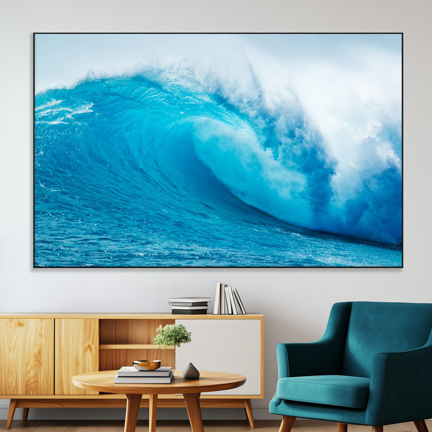 13117-MGV-CV-36X24-Big Ocean Surfing Wave Wall Art Canvas Print