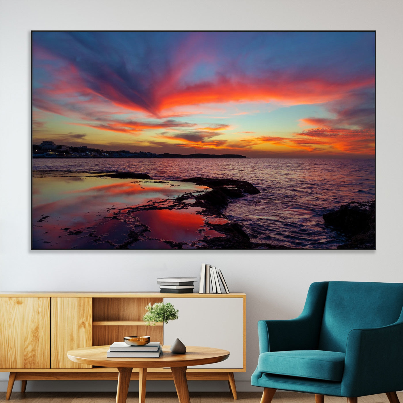 70627-MGV-CV-36X24-Glorious Sunset on The Beach Wall Art Canvas Print