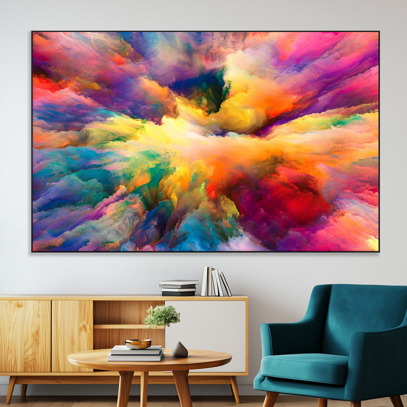 61038-MGV-CV-36X24-Blazing Vibrant Colors Cloud Wall Art Canvas Print