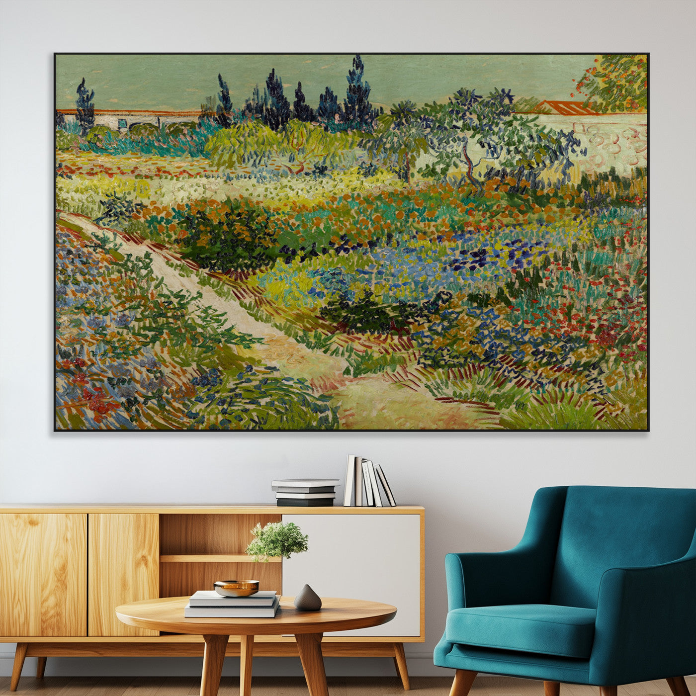 96965-MGV-CV-36X24-Vincent van Gogh Garden at Arles Wall Art Canvas Print