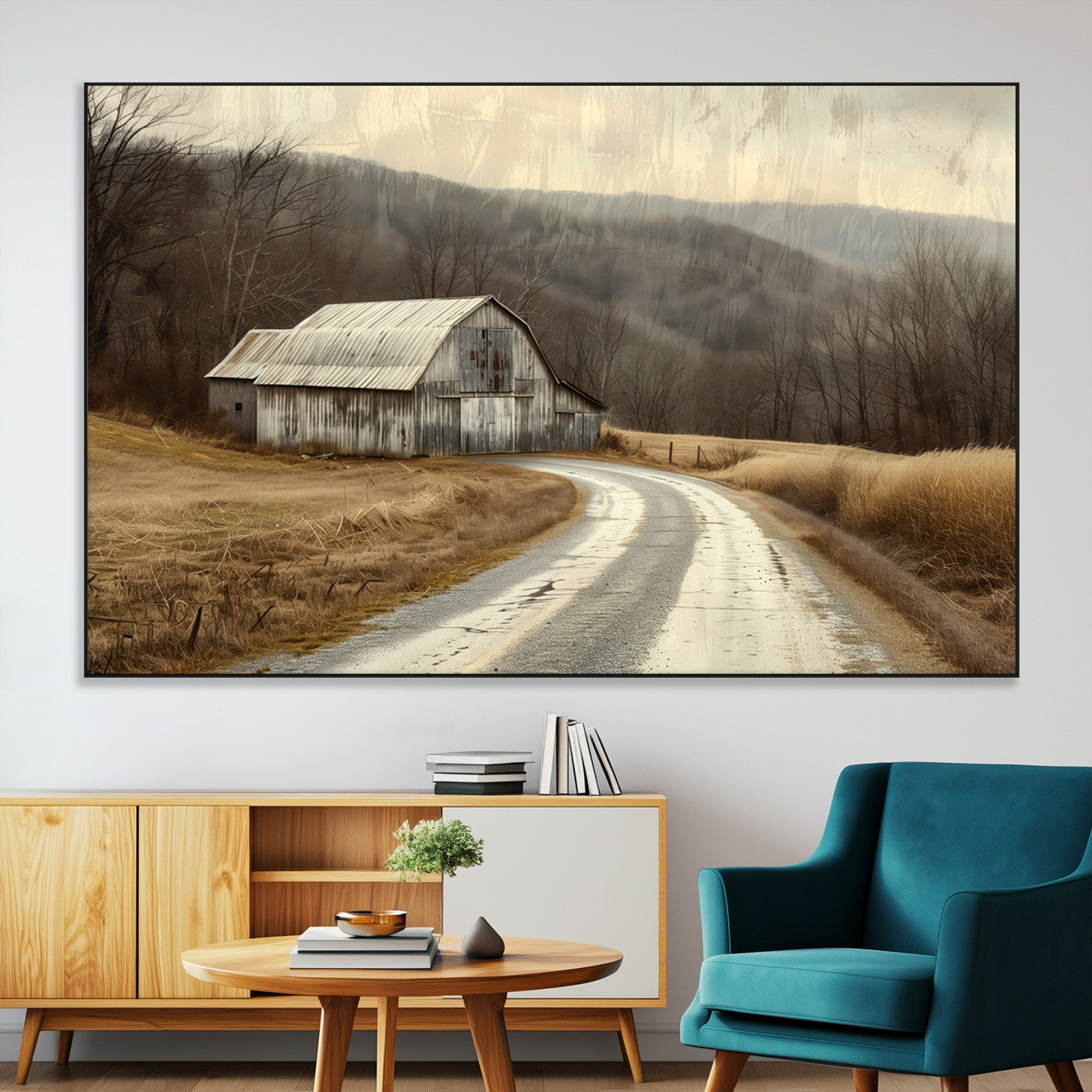 10376-MGV-CV-36X24-Vintage Barn for Farmhouse Wall Decor Canvas Print
