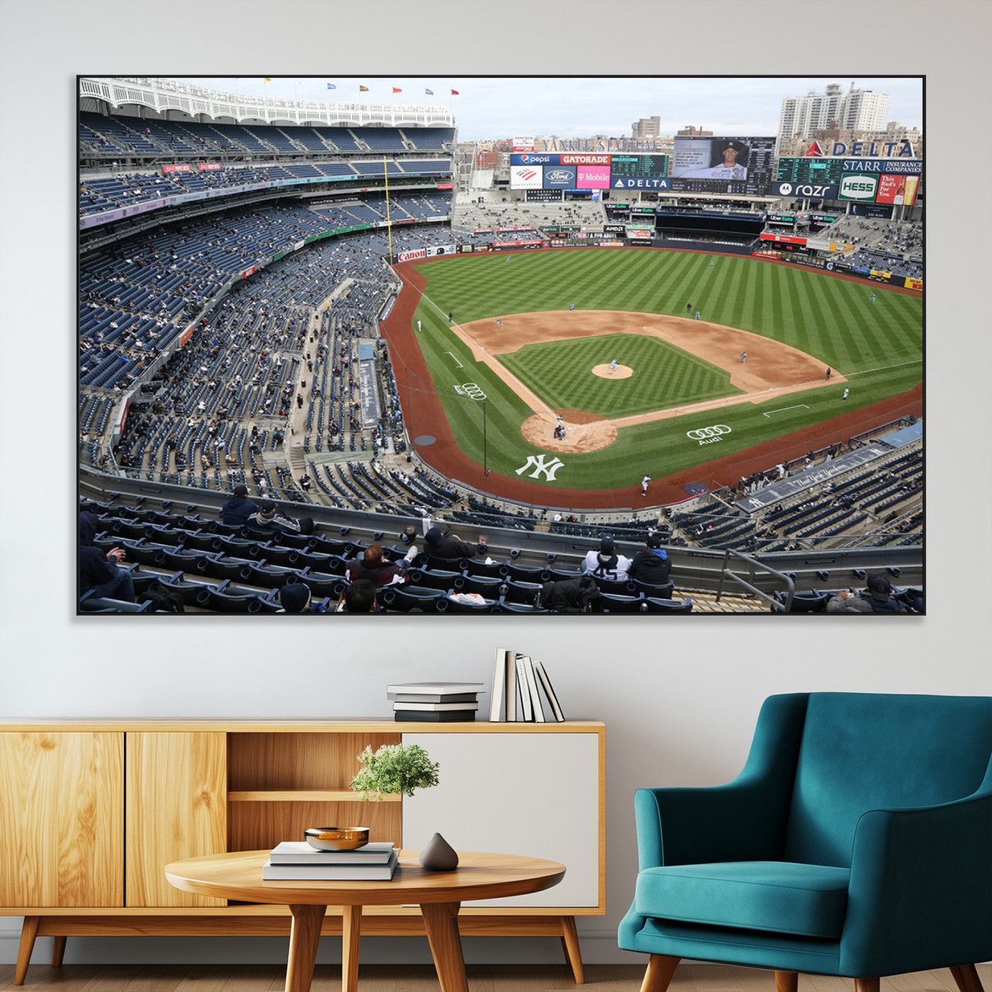 -New York Yankees Baseball Team Print - Yankee Stadium Wall Art Canvas Print