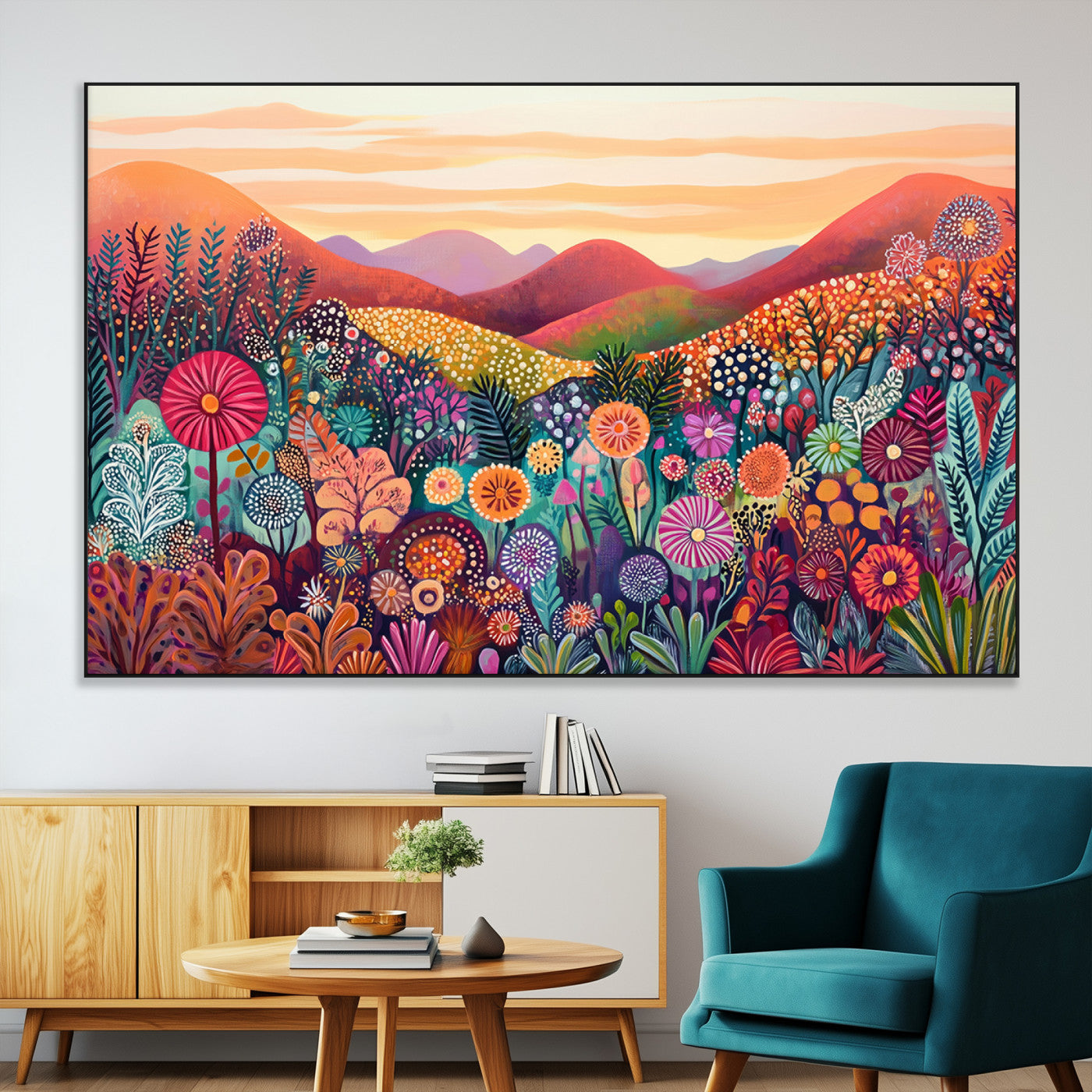 51484-MGV-CV-36X24-Yayoi Kusama 1986 Wall Art Print – Yayoi Kusama Wabi Sabi Japanese Wall Art Print - Vibrant Abstract