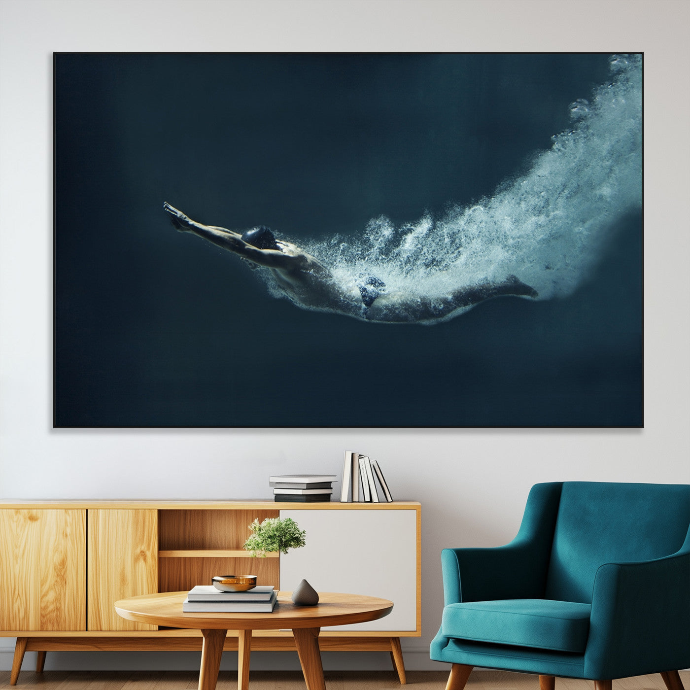 48463-MGV-CV-36X24-Swimmer Wall Art Canvas Print