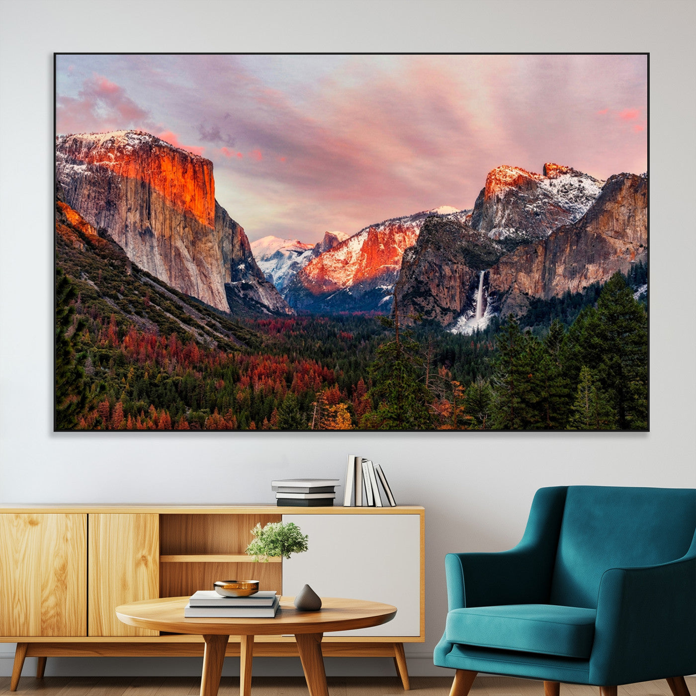 92086-MGV-CV-36X24-Yosemite Half Dome Wall Art Canvas Print El Capitan