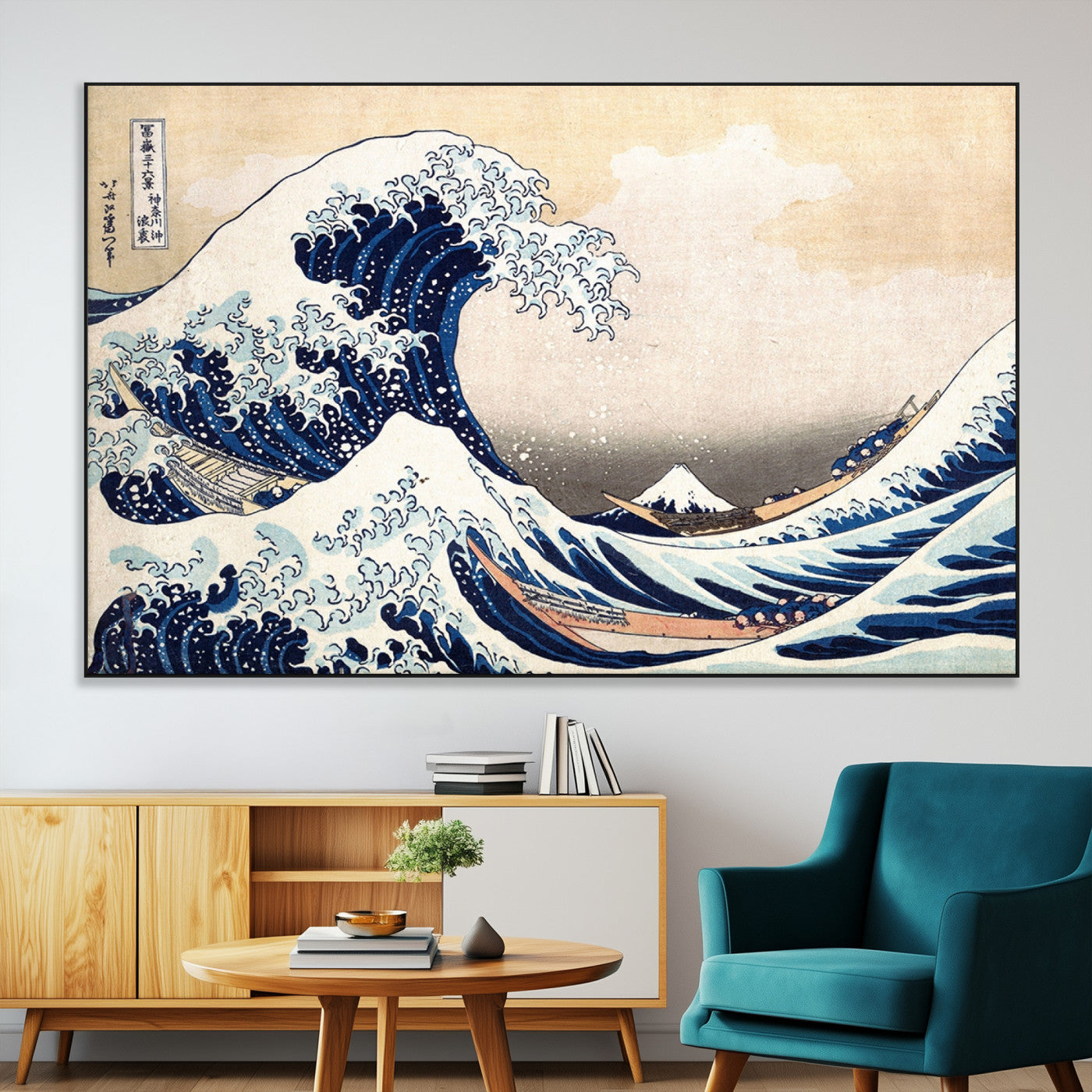 35635-MGV-CV-36X24-Wall Art Kanagawa Canvas Artwork Abstract Print