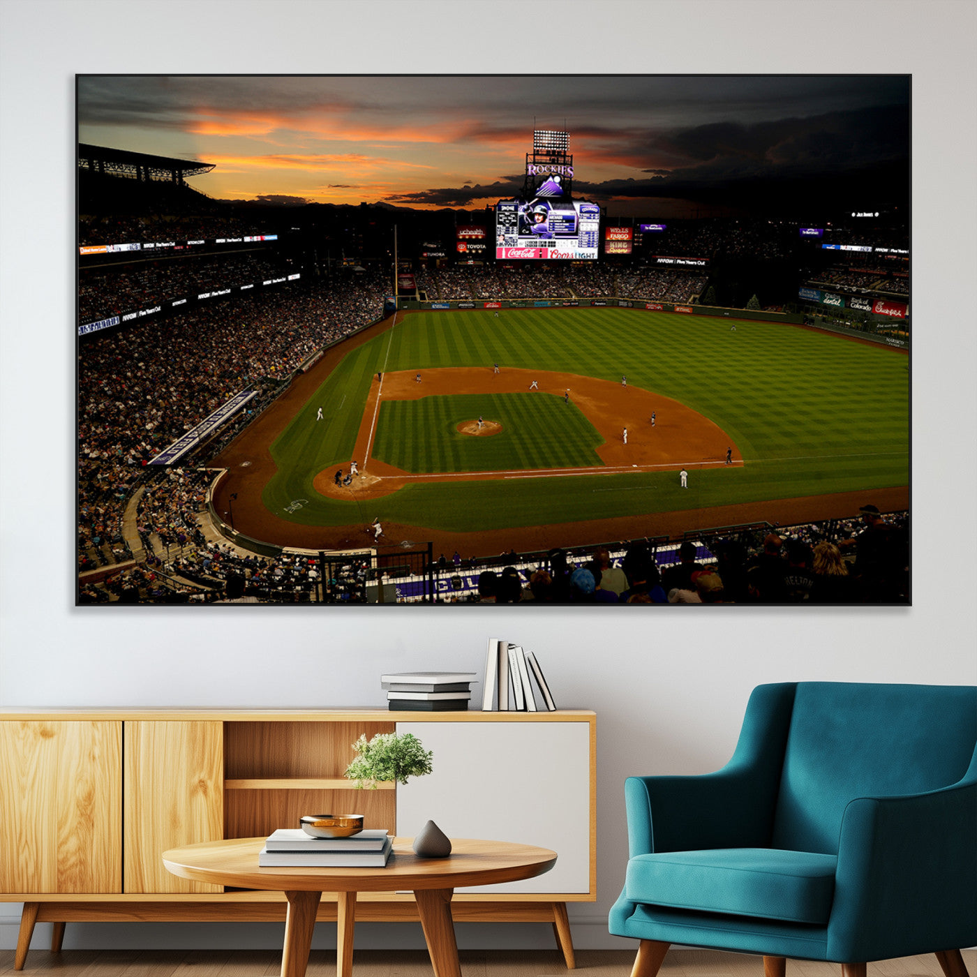 -Colorado Rockies Coors Field Wall Art Canvas Print - MLB Baseball Stadium