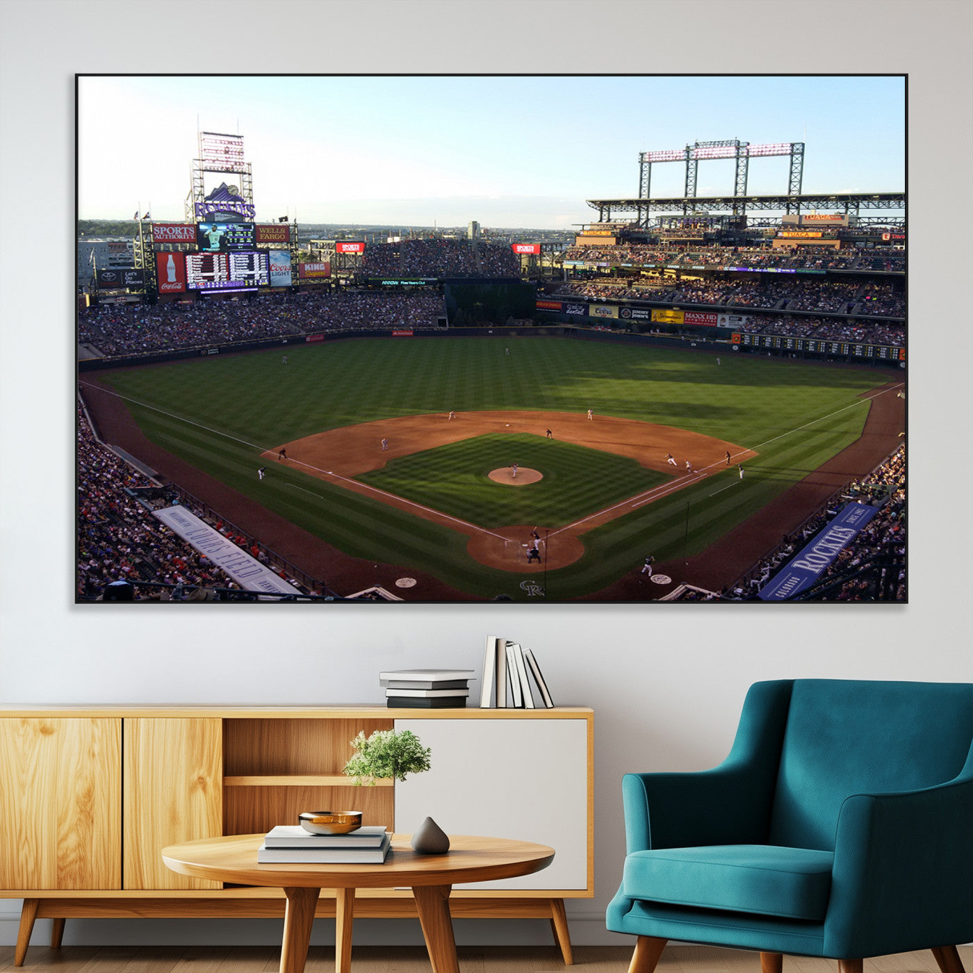21638-MGV-CV-36X24-Colorado Rockies Coors Field Wall Art Canvas Print - MLB Baseball Stadium