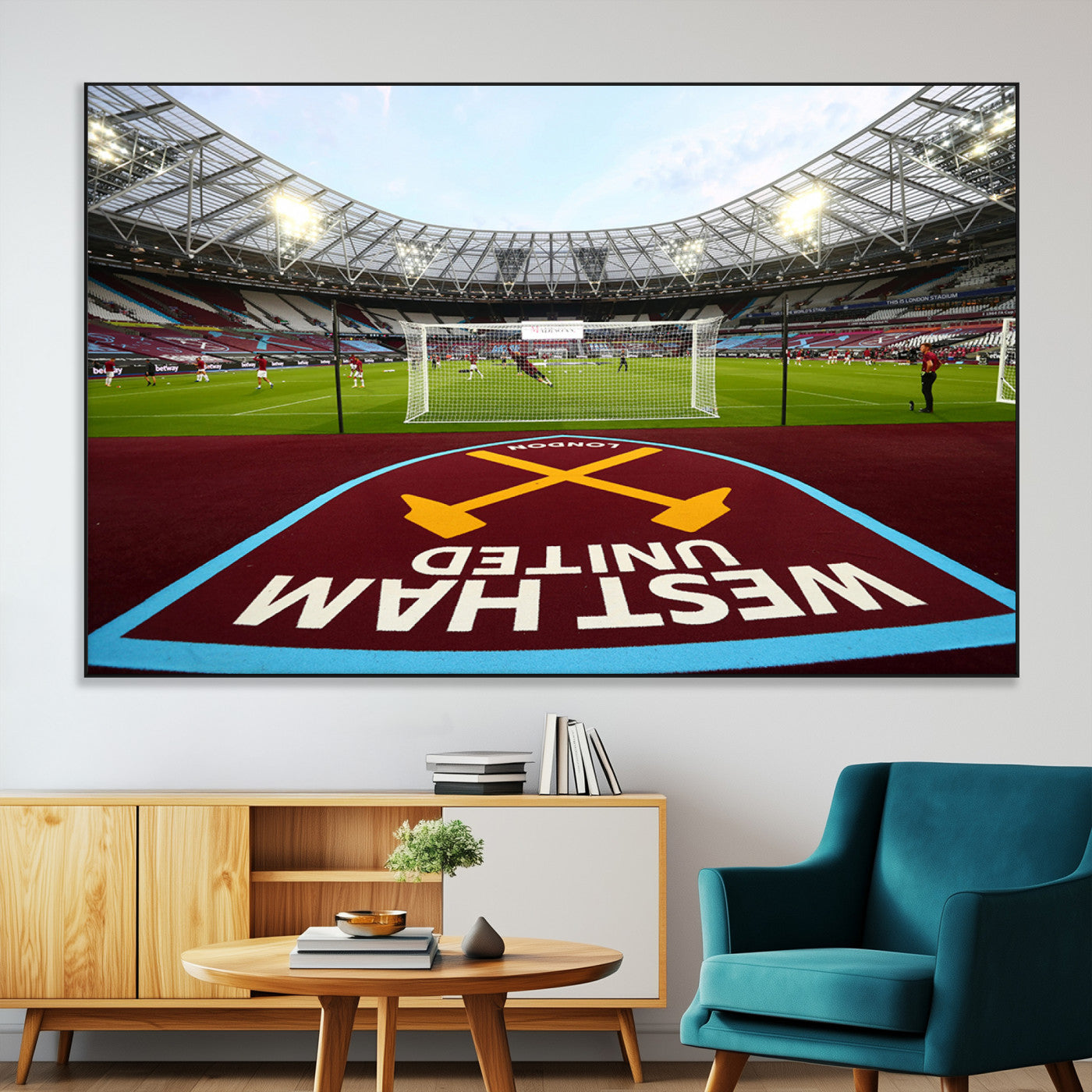 77367-MGV-CV-36X24-West Ham United FC Stadium Canvas Wall Art – London Stadium Football Print – Premier League Team