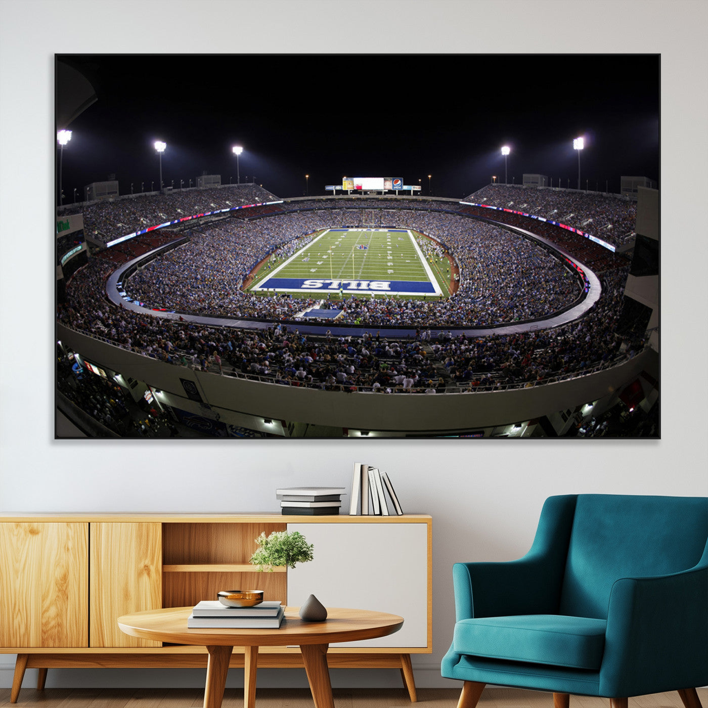 98546-MGV-CV-36X24-Buffalo Bills NFL Football Team Print - Buffalo Highmark Stadium Wall Art Canvas Print