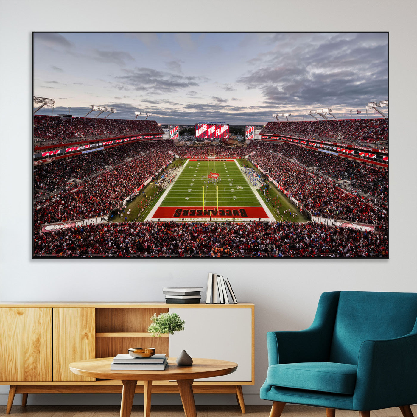 -Florida Tampa Raymond James Stadium Wall Art Canvas Print - NFL Football Stadium Print Canvas