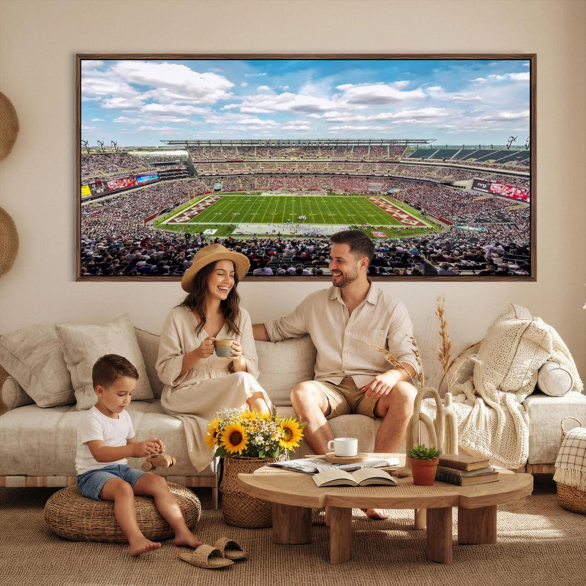 29243-PAN-FL-20X10 - The Temple University Owls Athletics Team Print - Philadelphia Lincoln Financial Field Stadium Wall