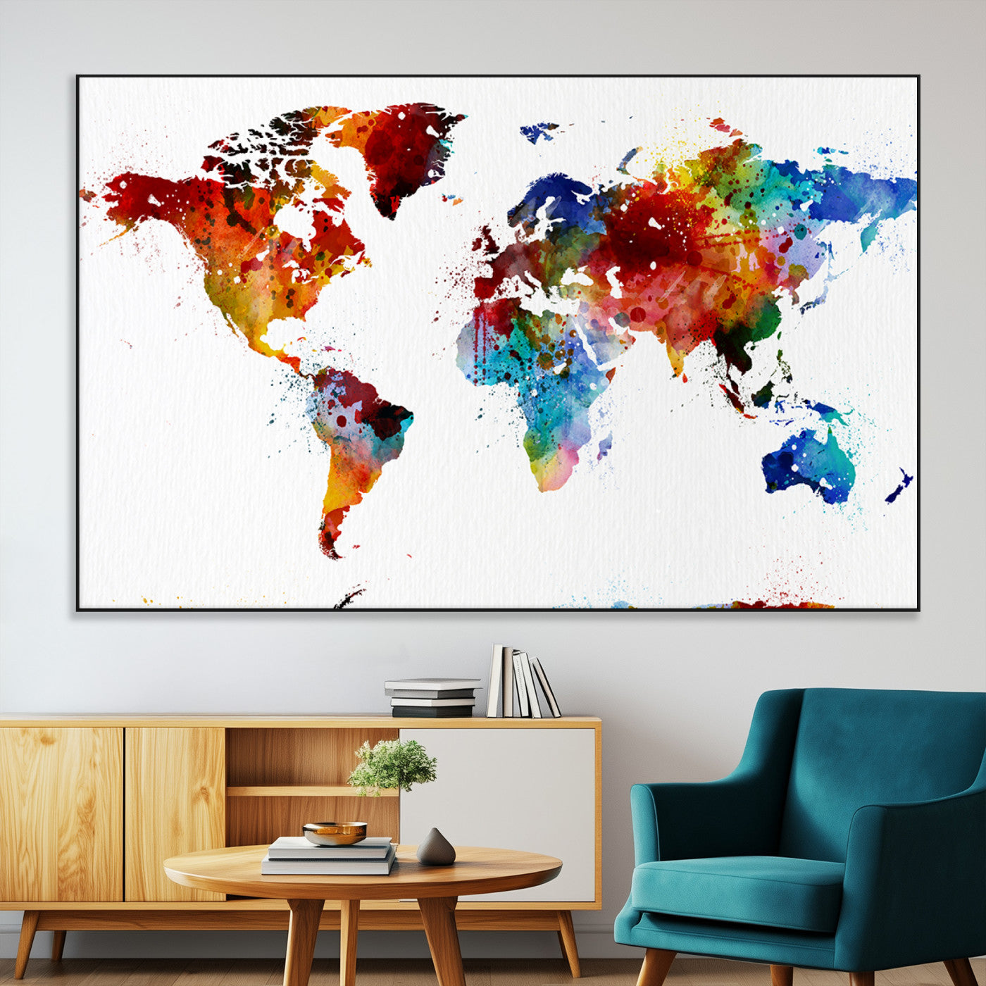 94085-MGV-CV-36X24-Push Pin World Map Canvas Print – Travel Tracker Wall Art for Couples, Perfect Anniversary Gift for Home or Office Decor