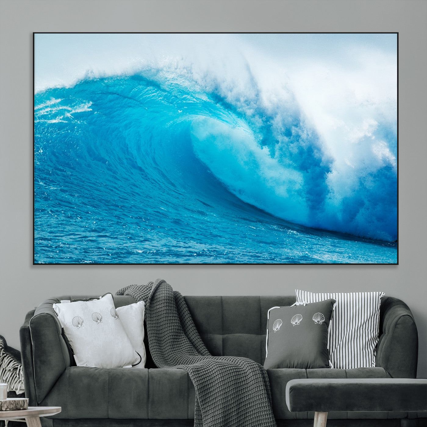 -Big Ocean Surfing Wave Wall Art Canvas Print