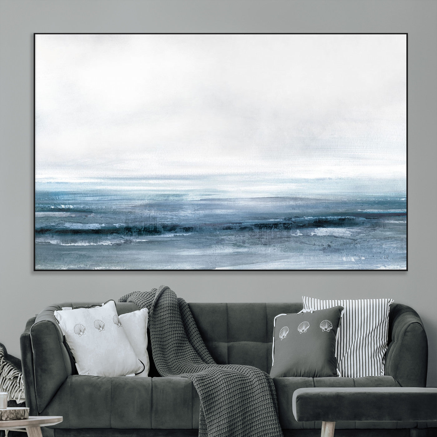 65702-MGV-CV-36X24-Blue Ocean Abstract Artwork Wall Art Canvas Print