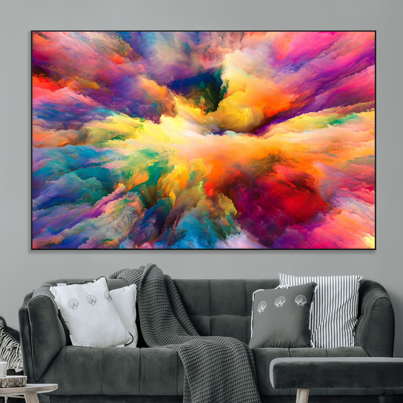 61038-MGV-CV-36X24-Blazing Vibrant Colors Cloud Wall Art Canvas Print