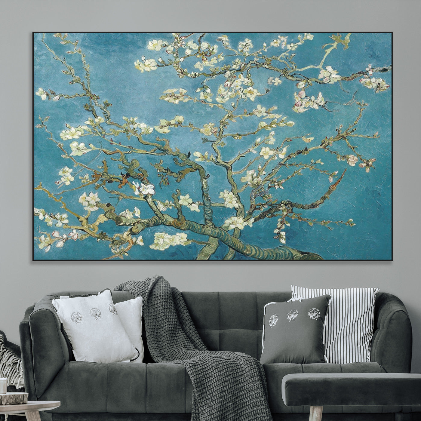 65607-MGV-CV-36X24-Vincent Van Gogh's Almond Blossom Abstract Wall Art Canvas, Van Gogh Almond Blossom Canvas Print