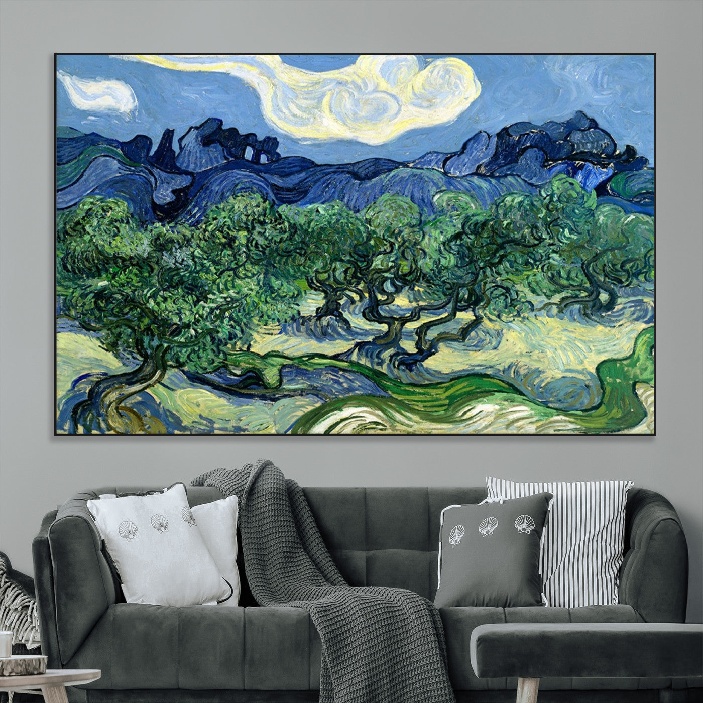 80252-MGV-CV-36X24-Olive Trees Van Gogh Wall Art Canvas Print