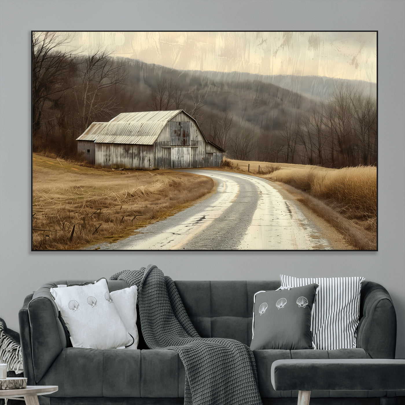 10376-MGV-CV-36X24-Vintage Barn for Farmhouse Wall Decor Canvas Print
