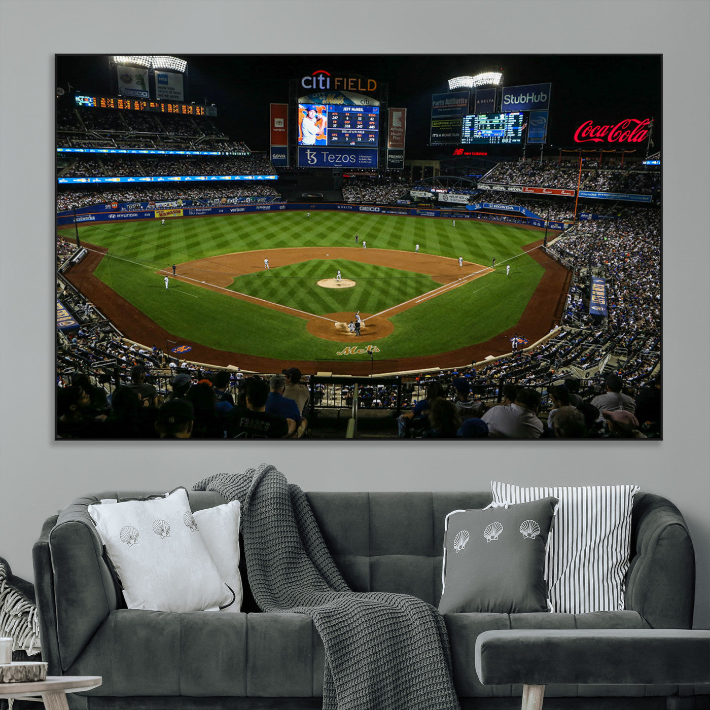 25148-MGV-CV-36X24-Los Angeles Dodgers Baseball Team Print - California Dodger Stadium Wall Art Canvas Print