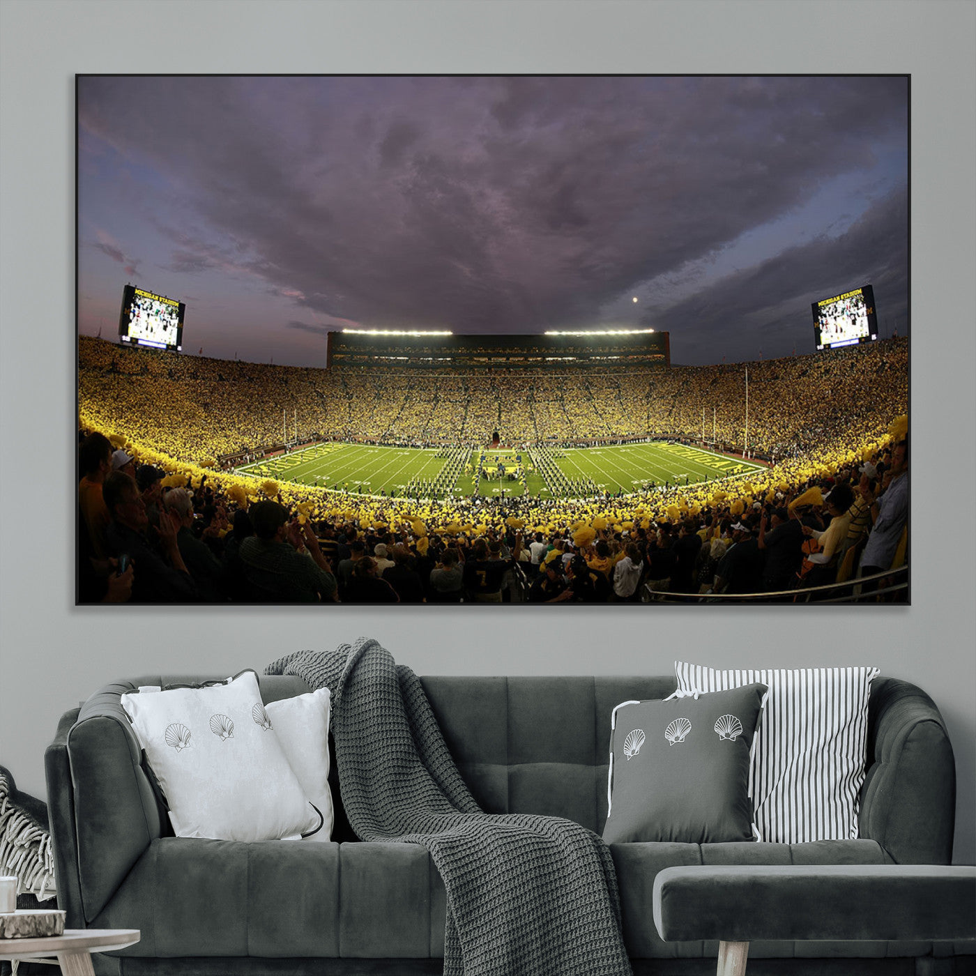 72404-MGV-CV-36X24-Michigan Wolverines Print - Michigan Stadium Wall Art Canvas Print