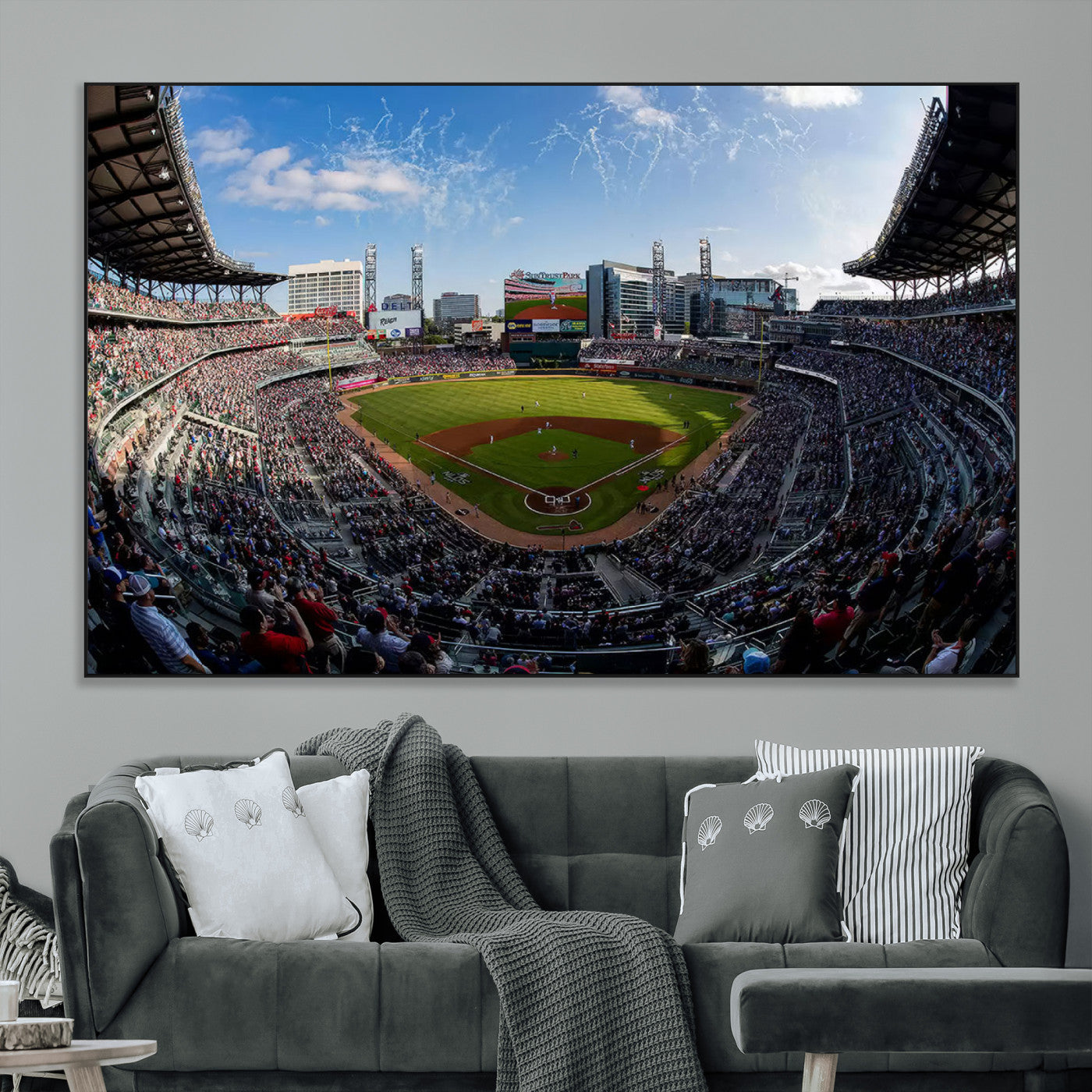 78608-MGV-CV-36X24-Truist Park Stadium Canvas Wall Art - Atlanta Braves Game Day Exclusive Decor