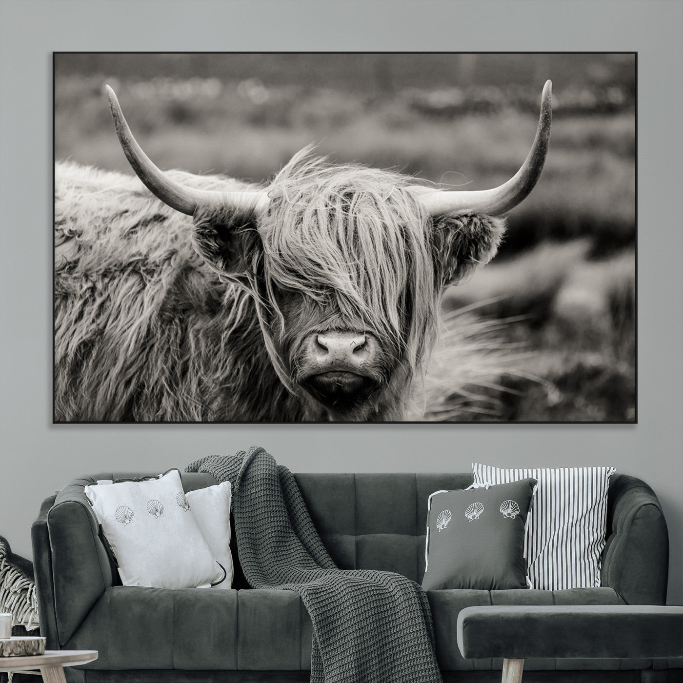 67365-MGV-CV-36X24-Cow Focus Canvas Wall Art Print