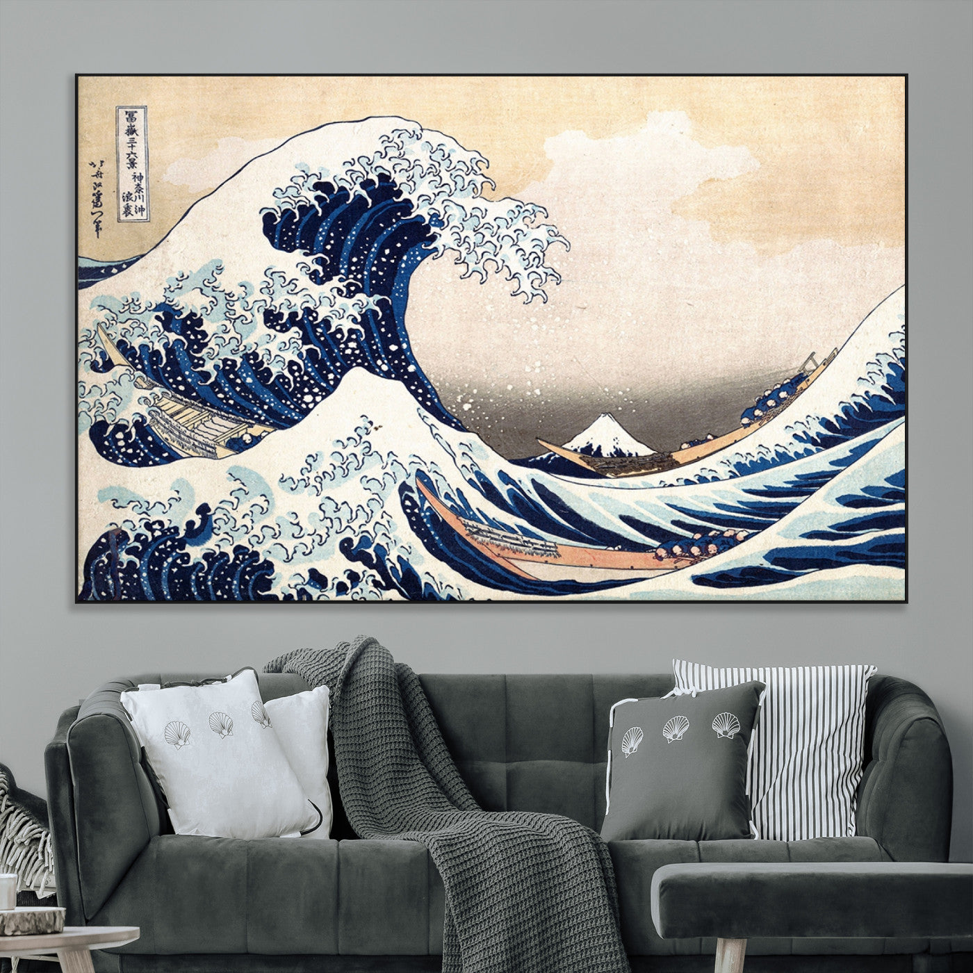 35635-MGV-CV-36X24-Wall Art Kanagawa Canvas Artwork Abstract Print