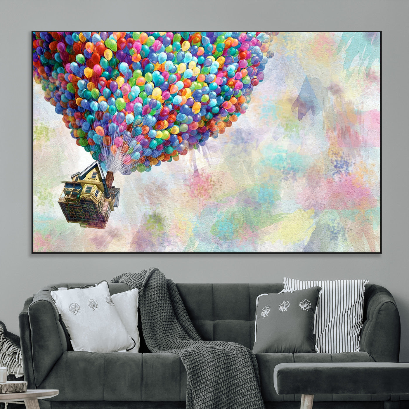 48558-MGV-CV-36X24-Up Pixar Poster, Look Up Pixar Wall Art, Up Pixar Canvas, Kids Play Game Room Decor Wall Art