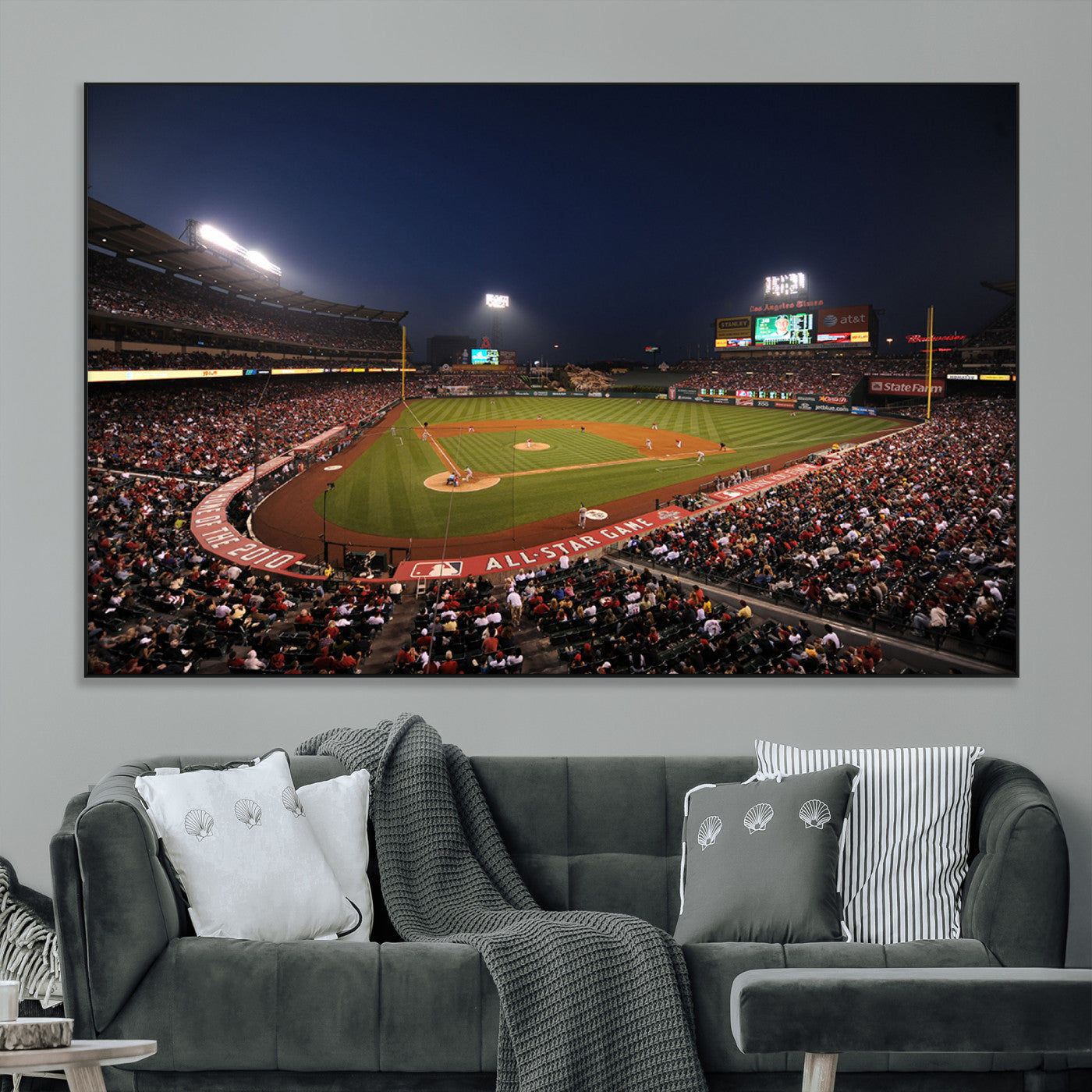 88896-MGV-CV-36X24-Los Angeles Angels Baseball Team Print - Anaheim Angel Stadium Wall Art Canvas Print