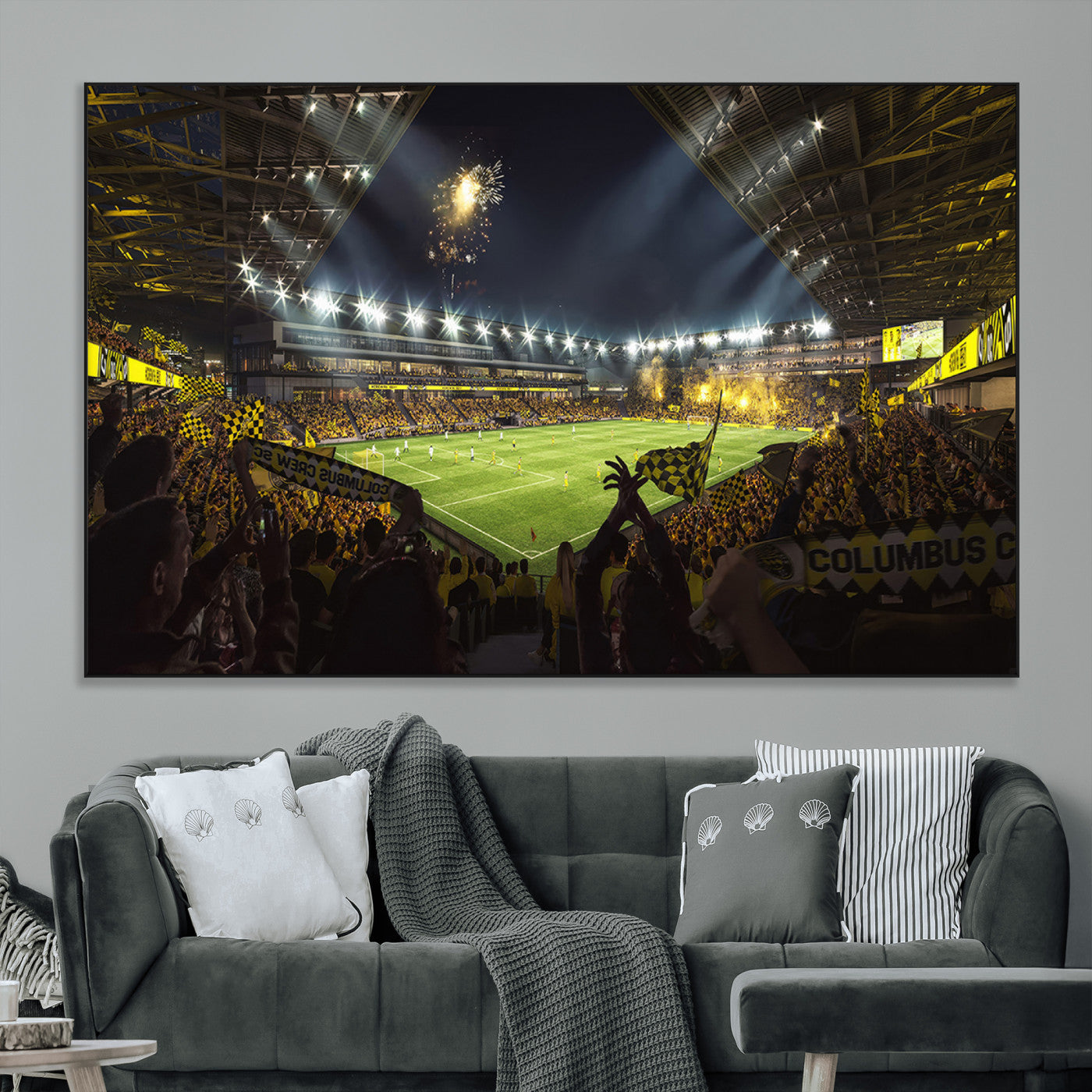 51122-MGV-CV-36X24-Columbus Crew Soccer Team Print - Columbus Crew Stadium Wall Art Canvas Print