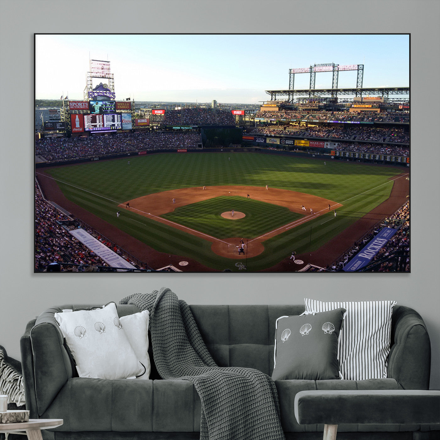 21638-MGV-CV-36X24-Colorado Rockies Coors Field Wall Art Canvas Print - MLB Baseball Stadium