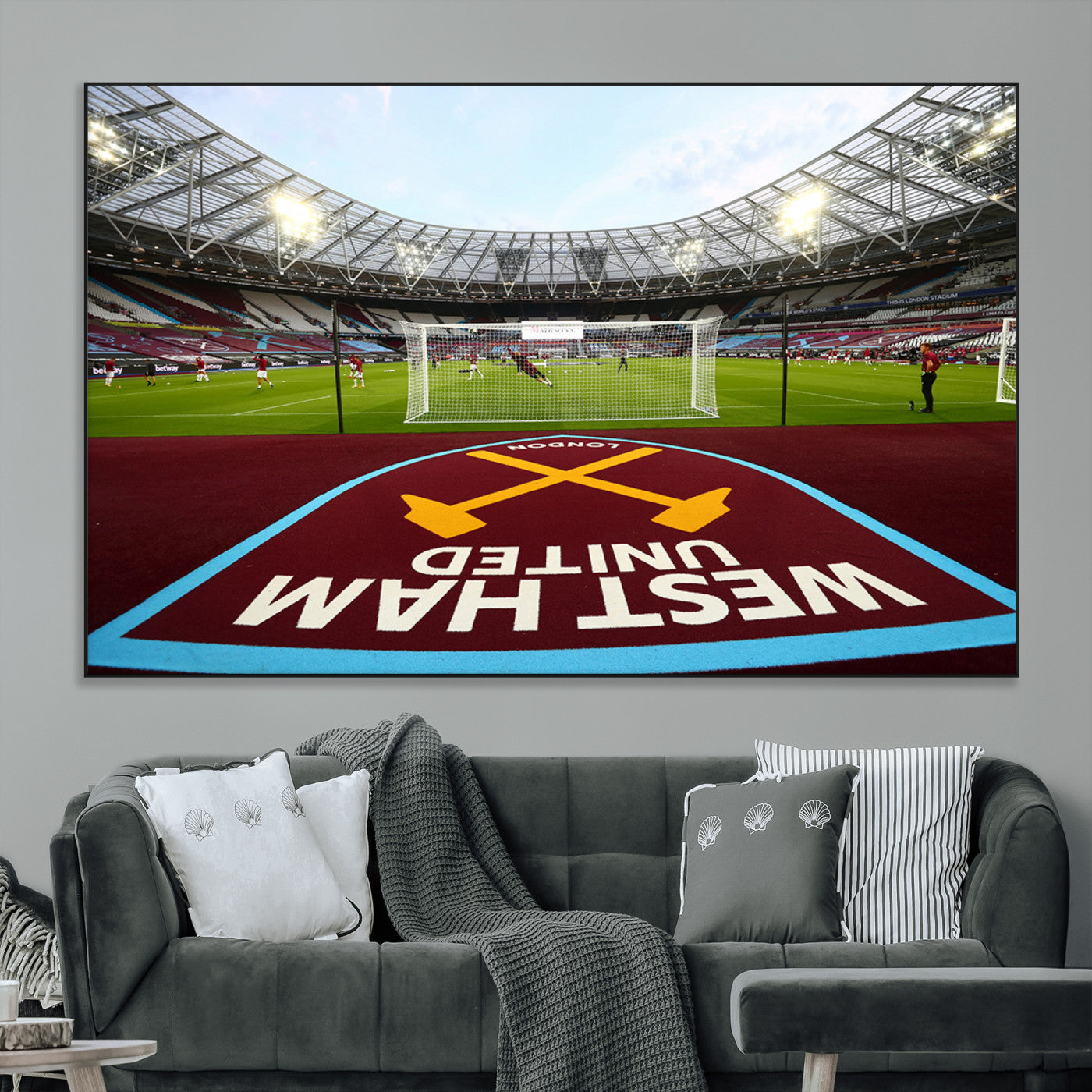 77367-MGV-CV-36X24-West Ham United FC Stadium Canvas Wall Art – London Stadium Football Print – Premier League Team