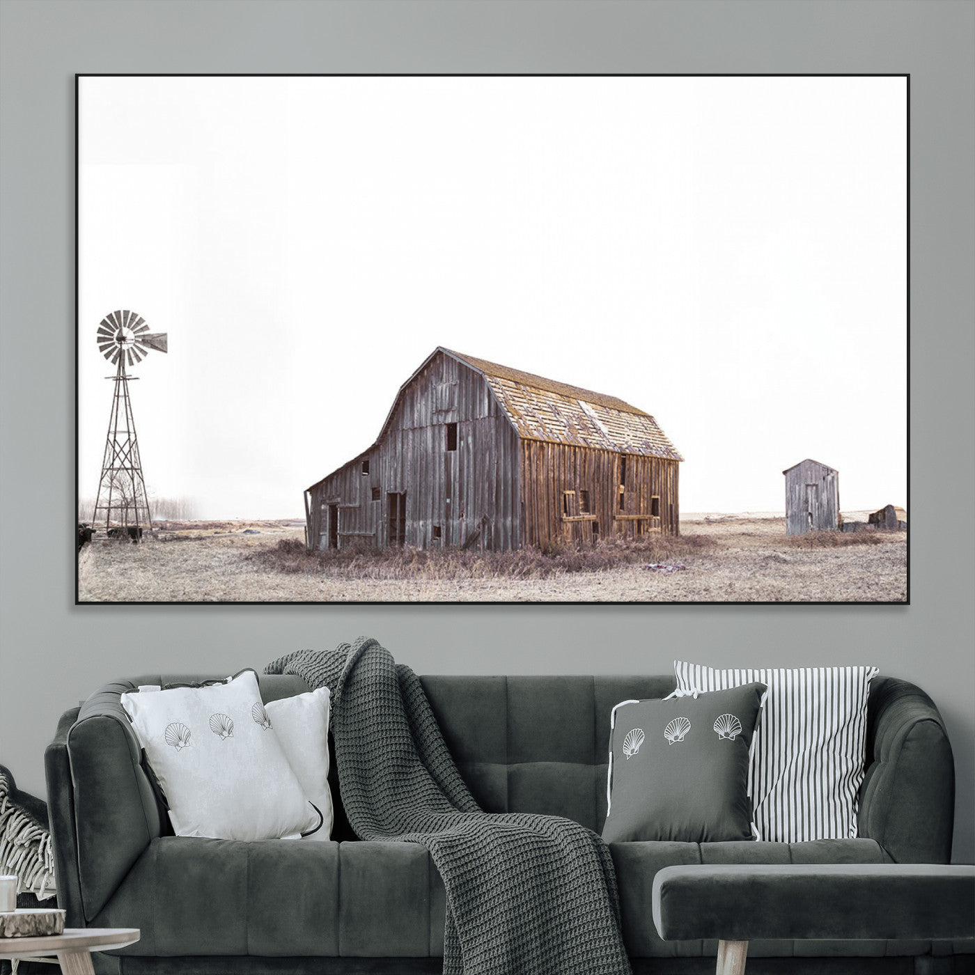 64560-MGV-CV-36X24-Farm Prints Set, Set of 6 Farmhouse Wall Art, Country House Decor