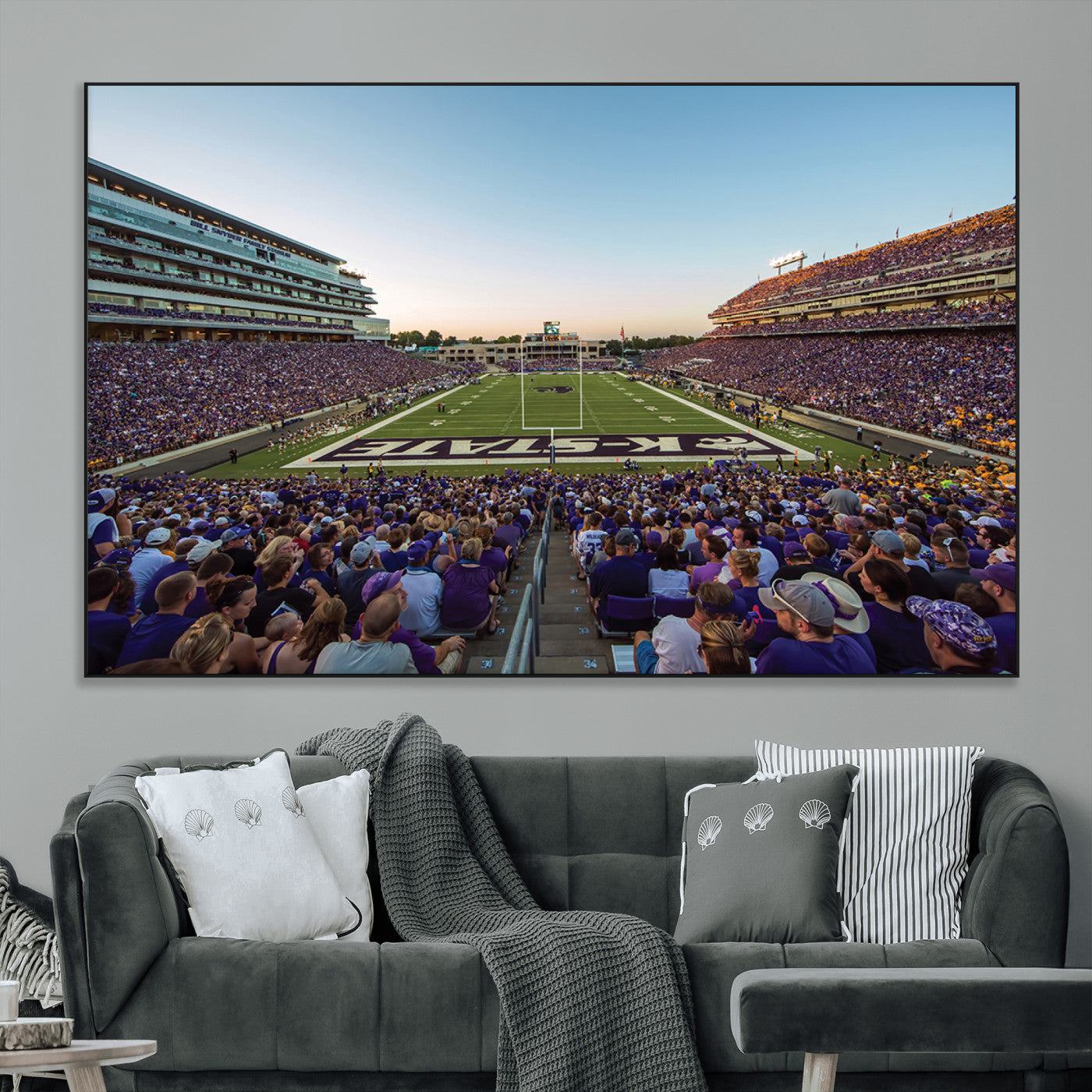 82792-MGV-CV-36X24-Kansas State University Wildcats Football Team Print - Manhattan Bill Snyder Family Football Stadium