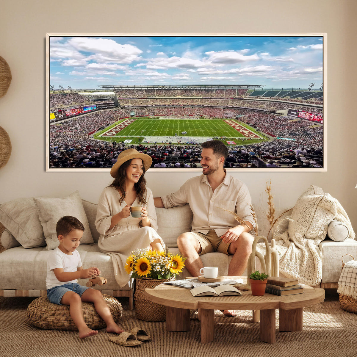 29243-PAN-FL-20X10 - The Temple University Owls Athletics Team Print - Philadelphia Lincoln Financial Field Stadium Wall