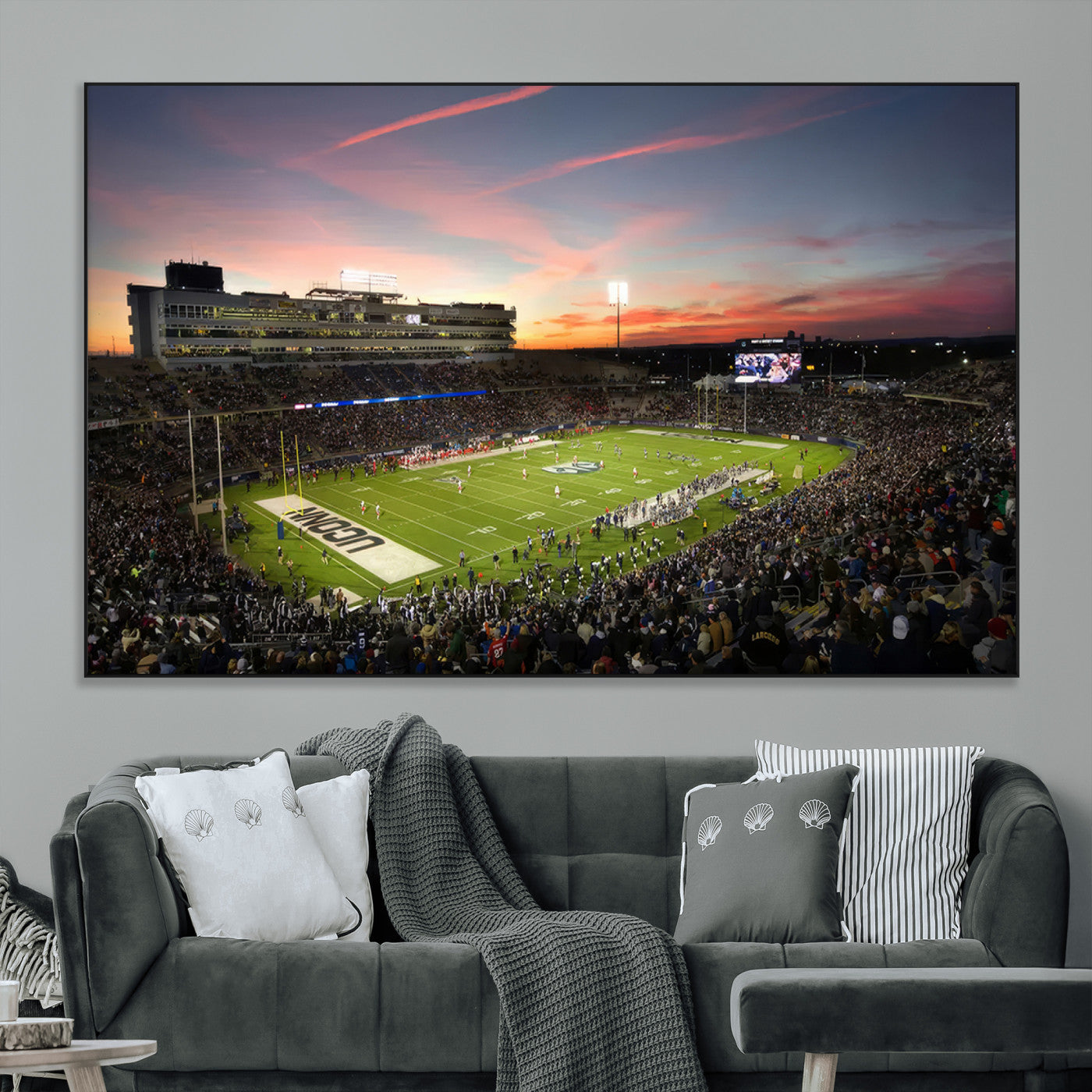 -The University of Connecticut UCONN Huskies Football Team Print - East Hartford Pratt & Whitney