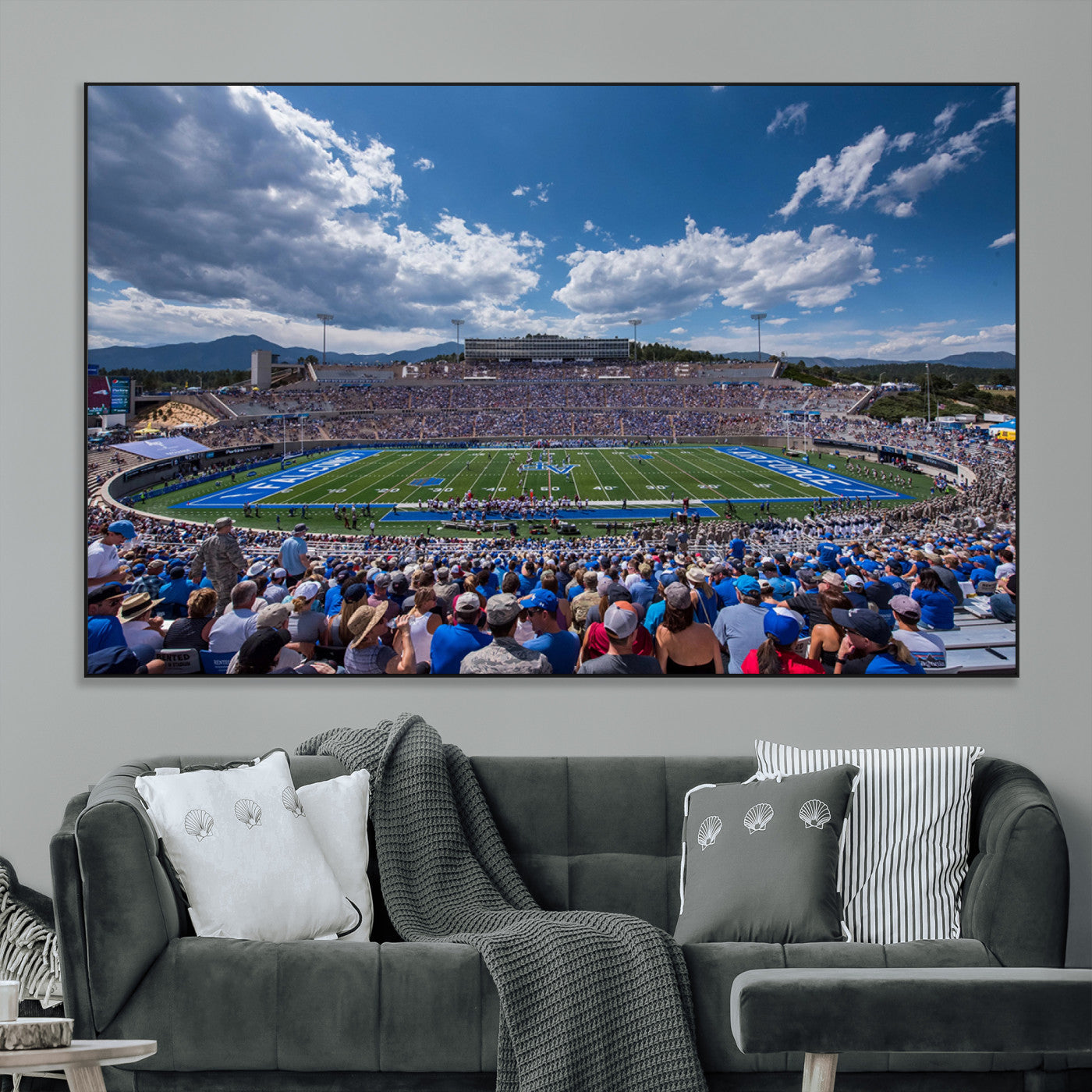 59281-MGV-CV-36X24-Air Force Falcons Football Team Print - Colorado Springs Falcon Stadium Wall Art Canvas Print