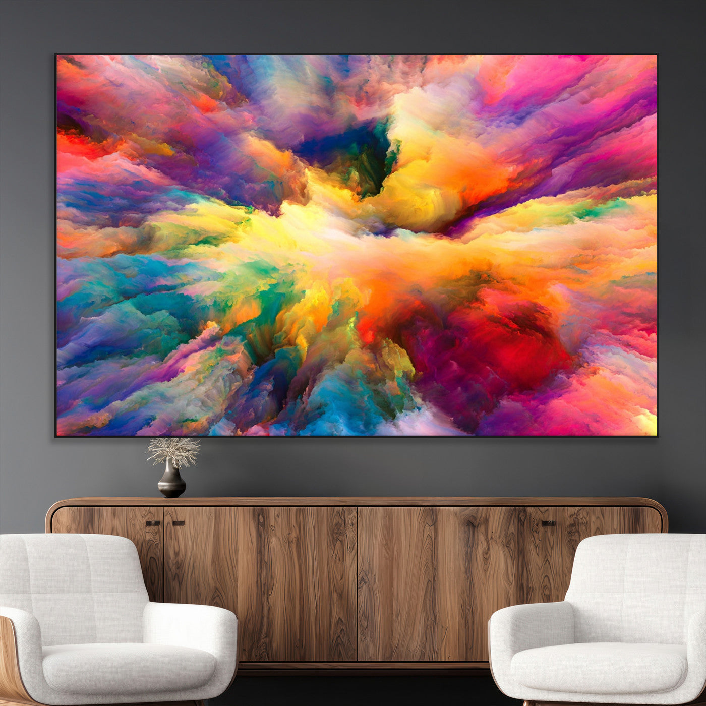 61038-MGV-CV-36X24-Blazing Vibrant Colors Cloud Wall Art Canvas Print