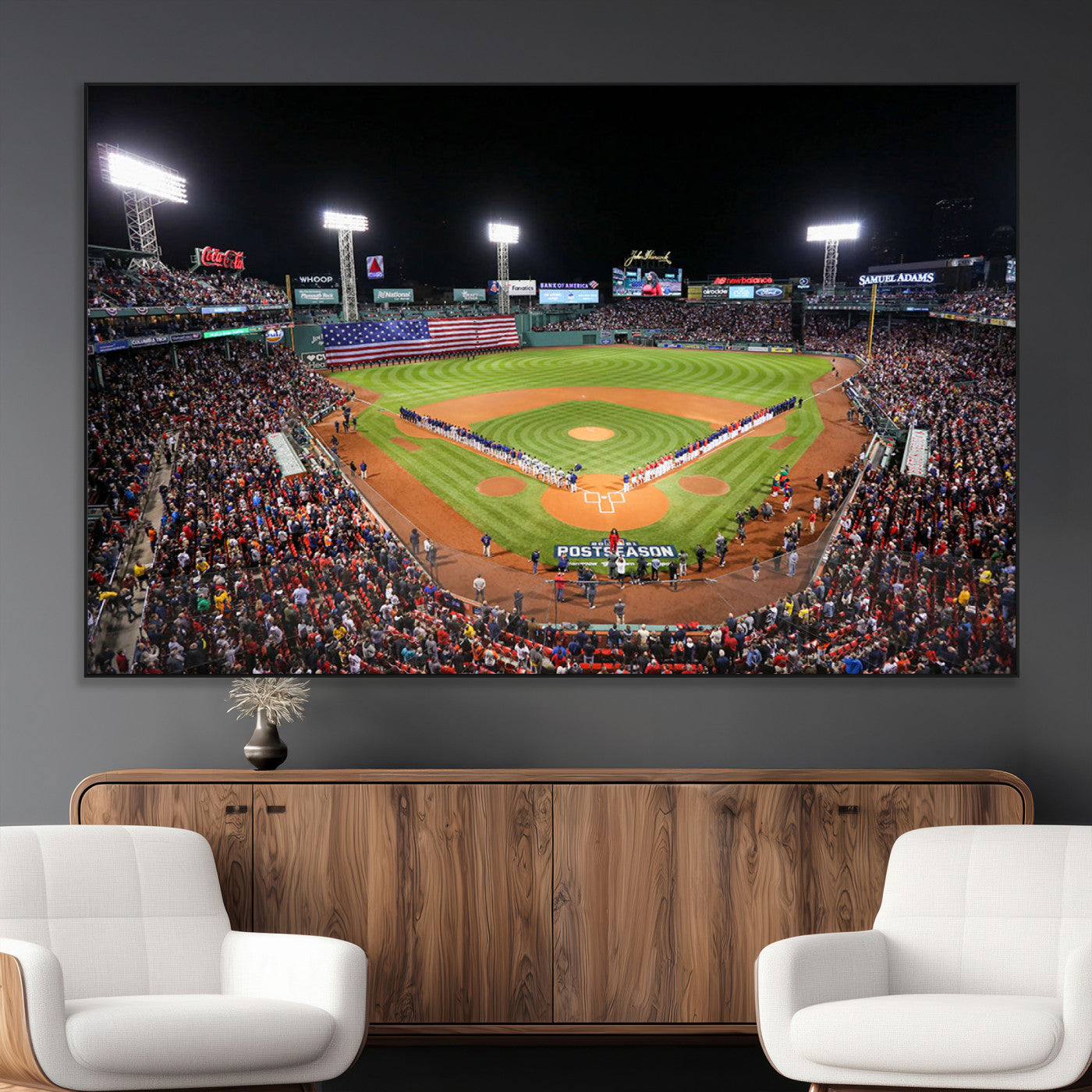 47365-MGV-CV-36X24-Fenway Park Wall Art Canvas Print | Large Baseball Stadium Canvas Print for Boston Red Sox Fans |