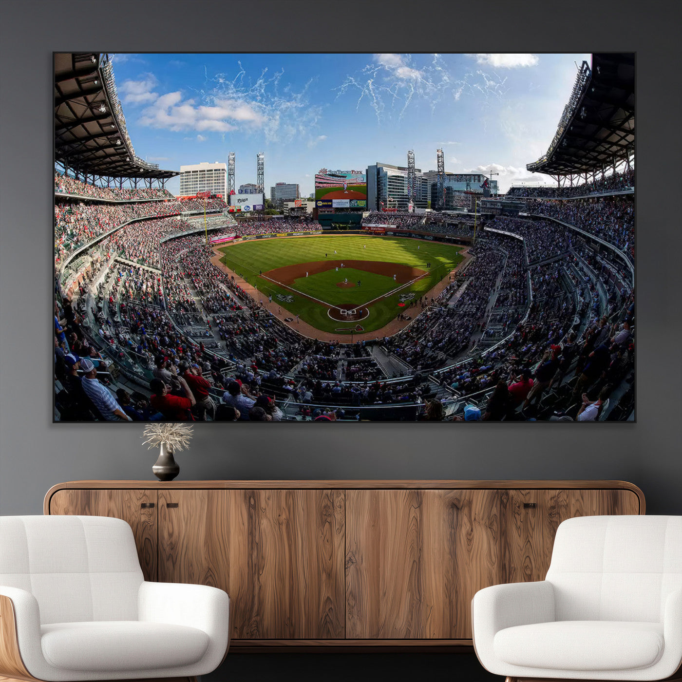 78608-MGV-CV-36X24-Truist Park Stadium Canvas Wall Art - Atlanta Braves Game Day Exclusive Decor