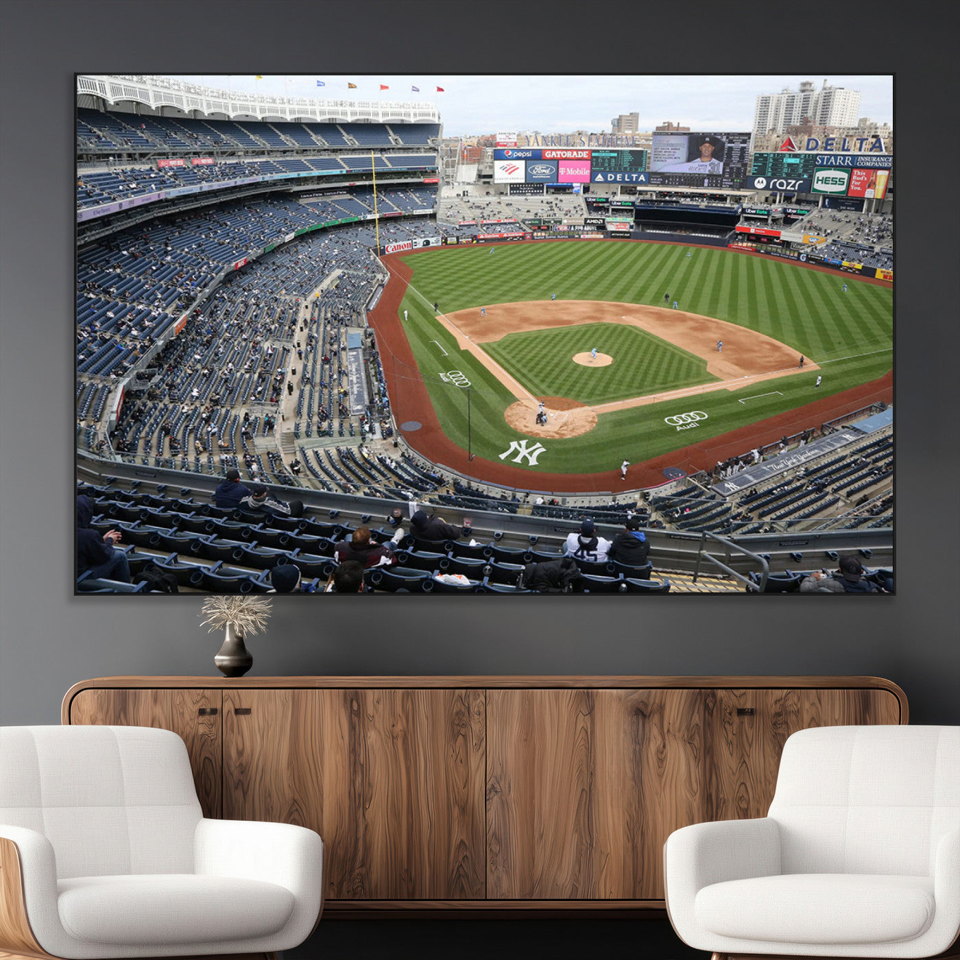 -New York Yankees Baseball Team Print - Yankee Stadium Wall Art Canvas Print