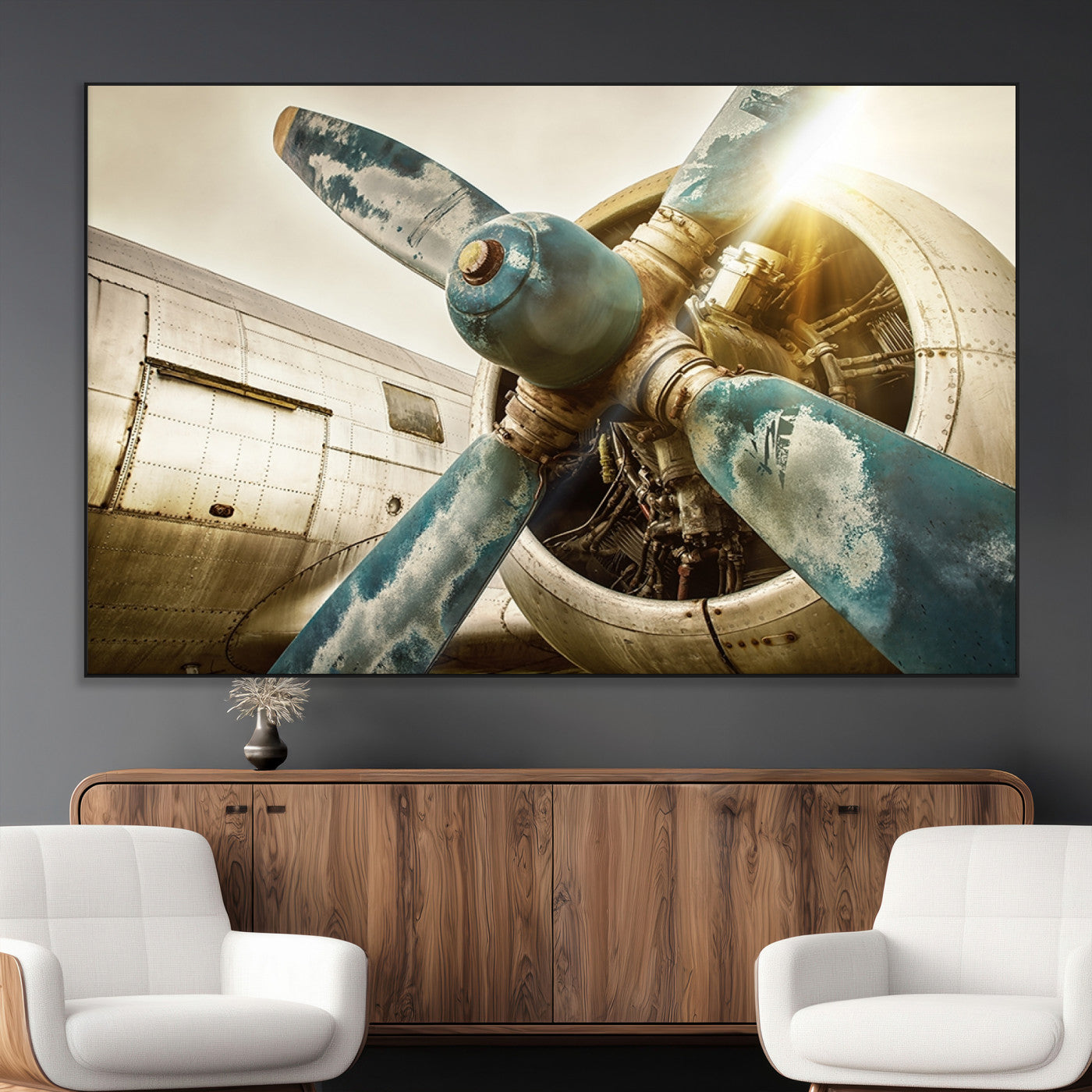14106-MGV-CV-36X24-Vintage Airplane Canvas Print