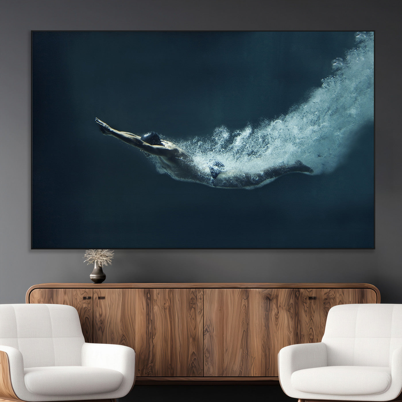 48463-MGV-CV-36X24-Swimmer Wall Art Canvas Print