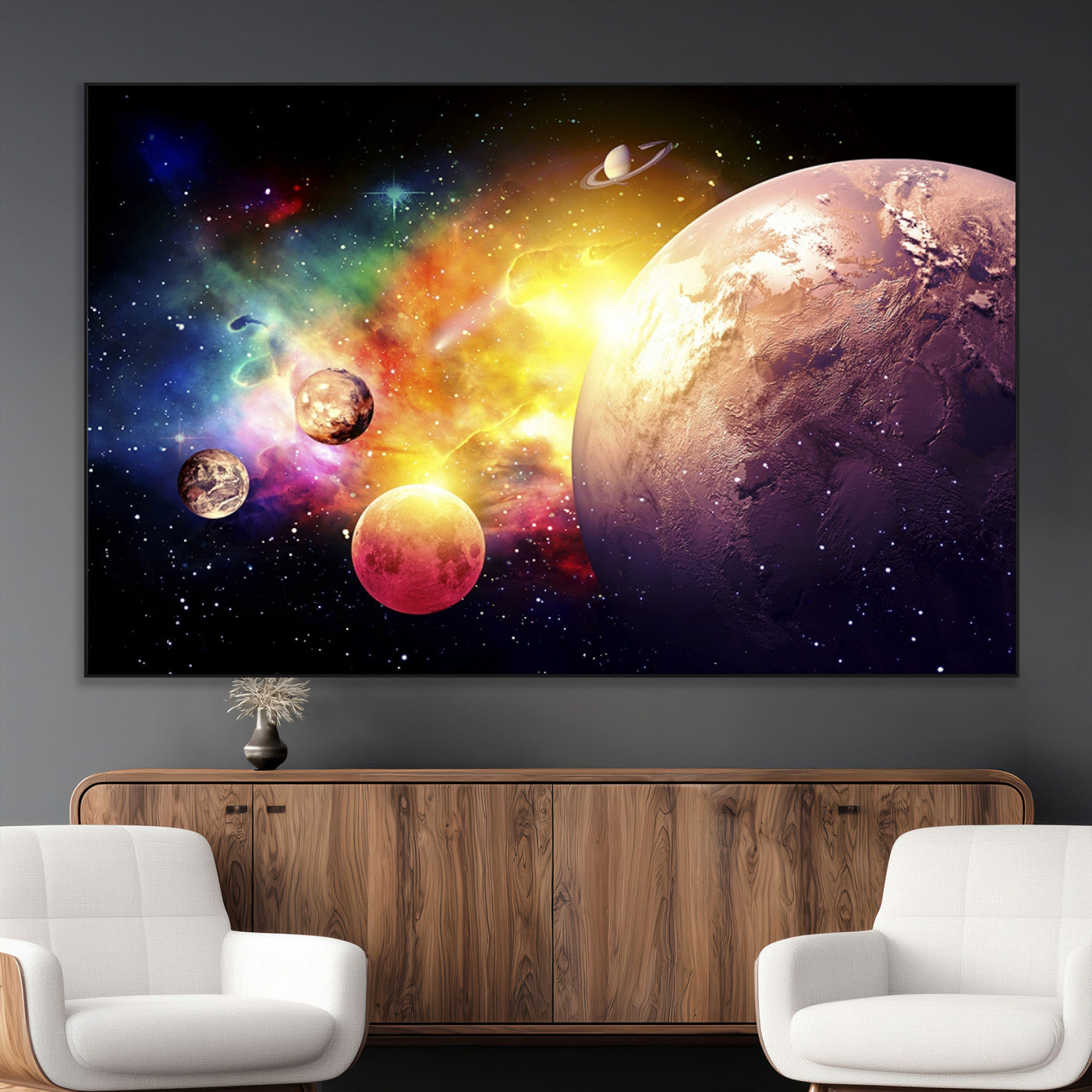 51843-MGV-CV-36X24-Space and Galaxy Canvas Print