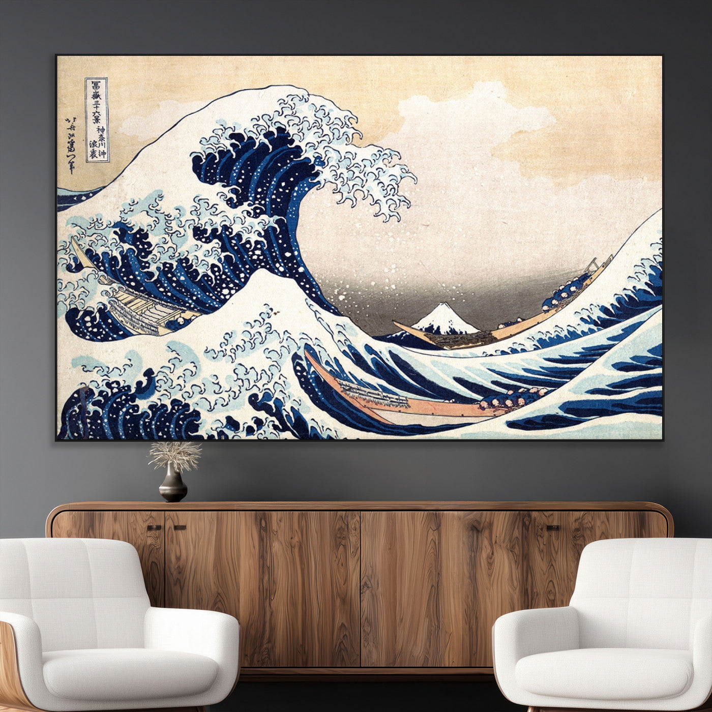 35635-MGV-CV-36X24-Wall Art Kanagawa Canvas Artwork Abstract Print