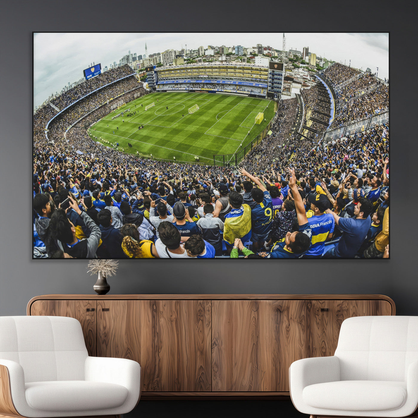 63839-MGV-CV-36X24-Boca Juniors Soccer Team Print Wall Art - Buenos Aires Bombonera Stadium Canvas Print